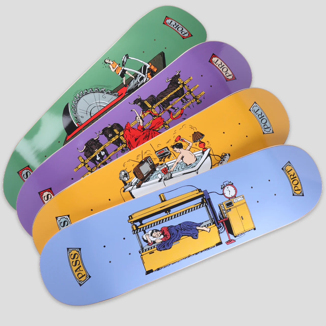 Pass~Port 'You're Making Me Nervous Series - Early Rise' Deck (Yellow/Multicolor)