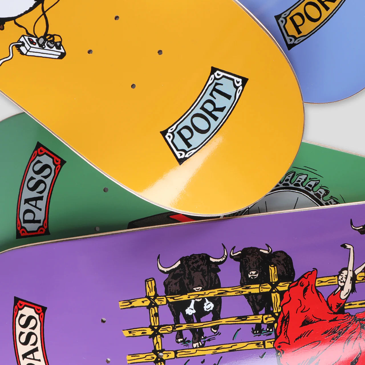 Pass~Port 'You're Making Me Nervous Series - Early Rise' Deck (Yellow/Multicolor)