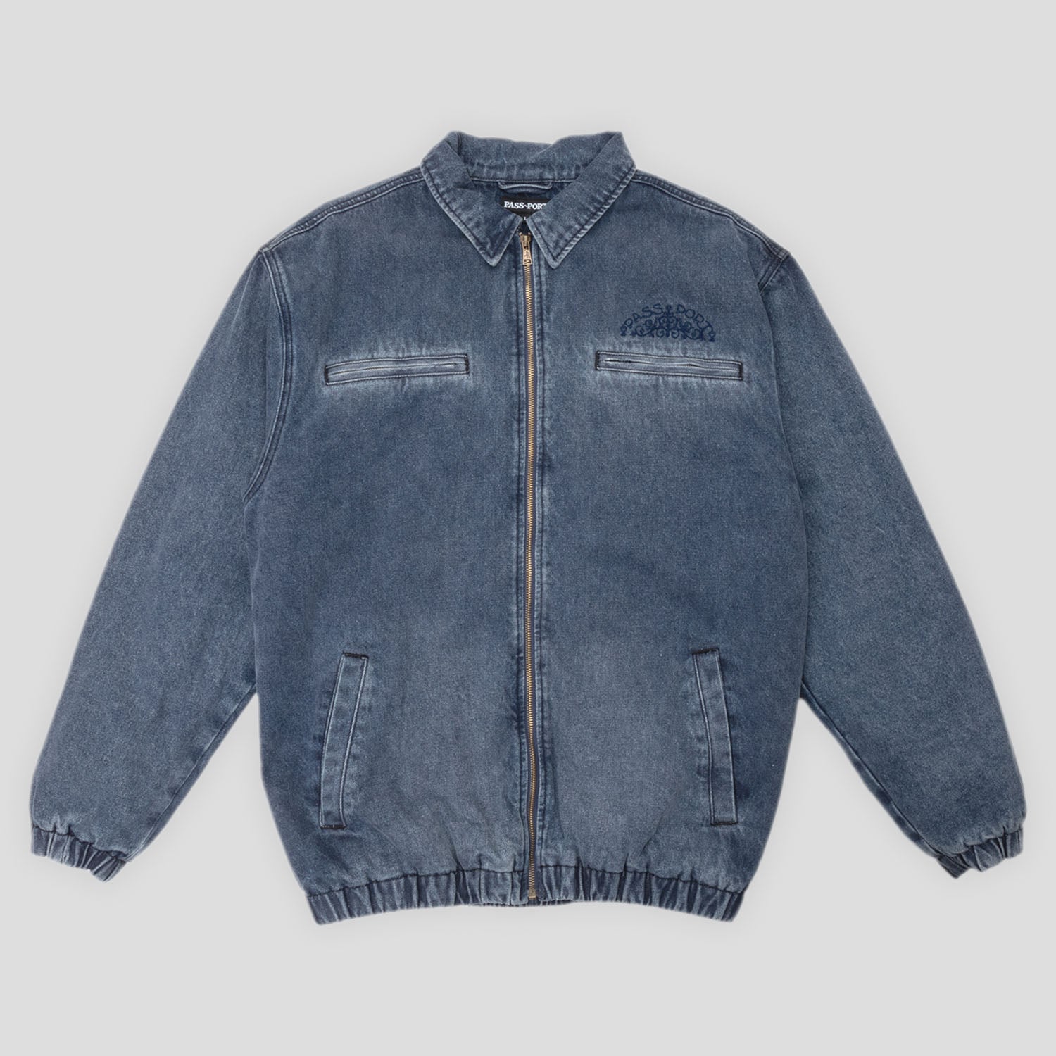 Pass~Port 'Vineyard Birds Denim Delivery' Jacket (Washed Indigo)