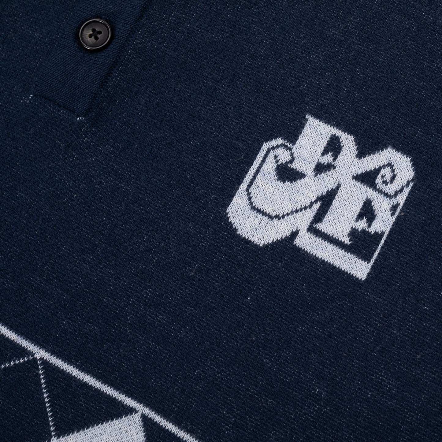 Pass~Port: Tilde Stamp Knit Polo (NAVY)