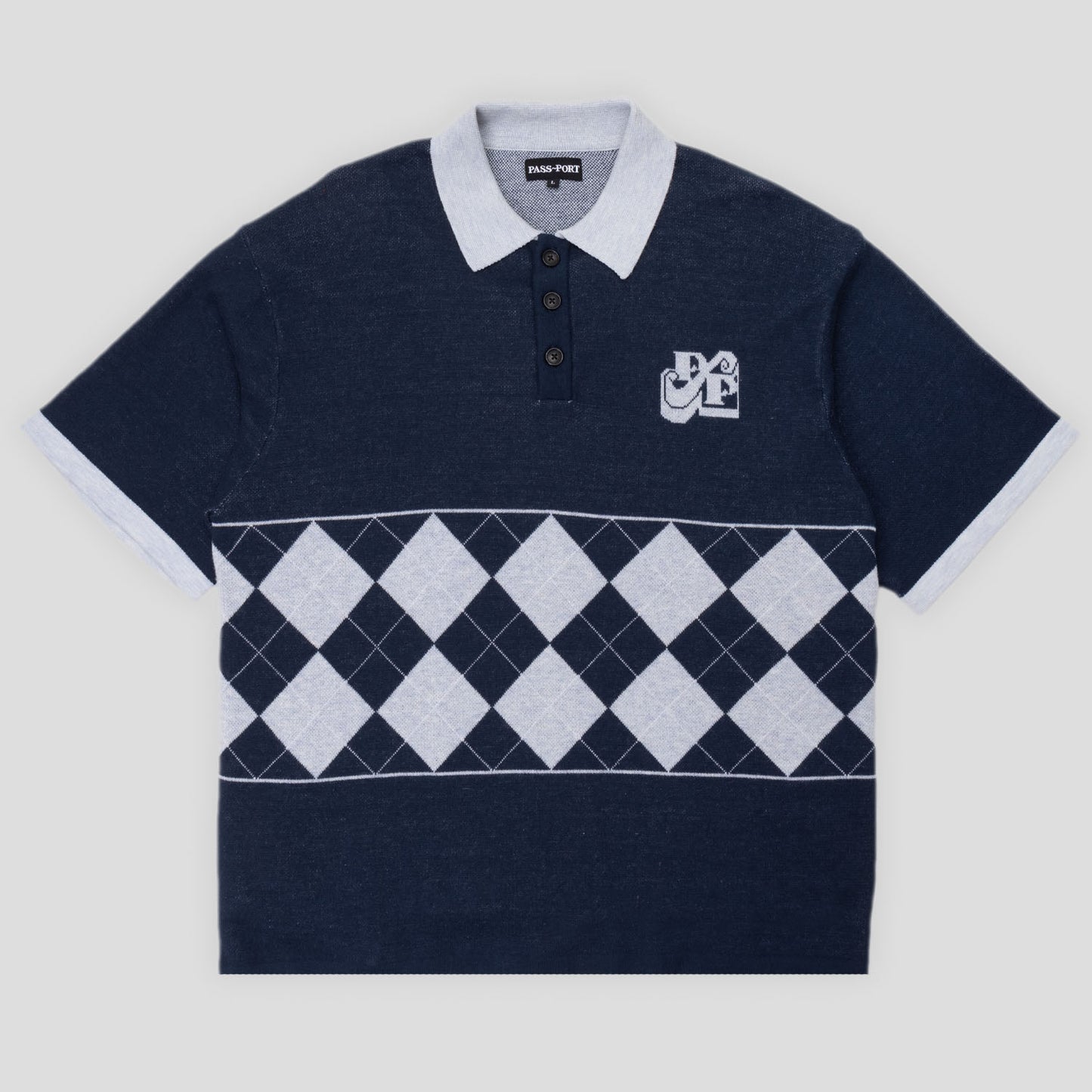Pass~Port: Tilde Stamp Knit Polo (NAVY)