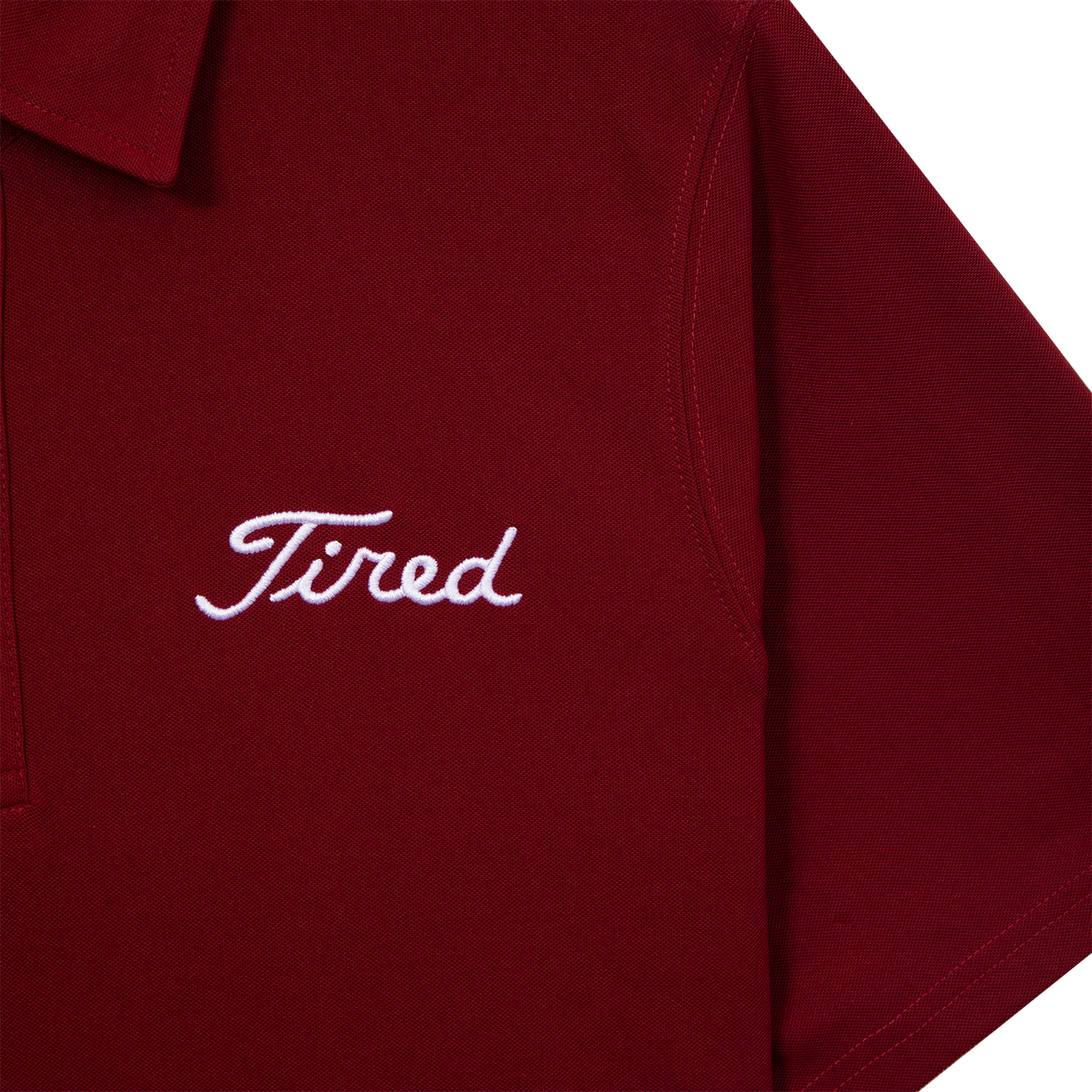 Tired Skateboards "Golf" Polo T-Shirt (Burgundy)