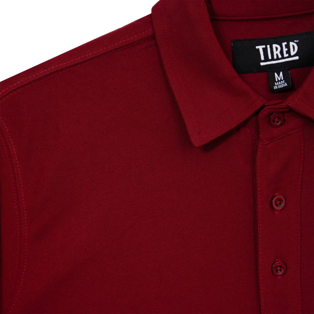 Tired Skateboards "Golf" Polo T-Shirt (Burgundy)