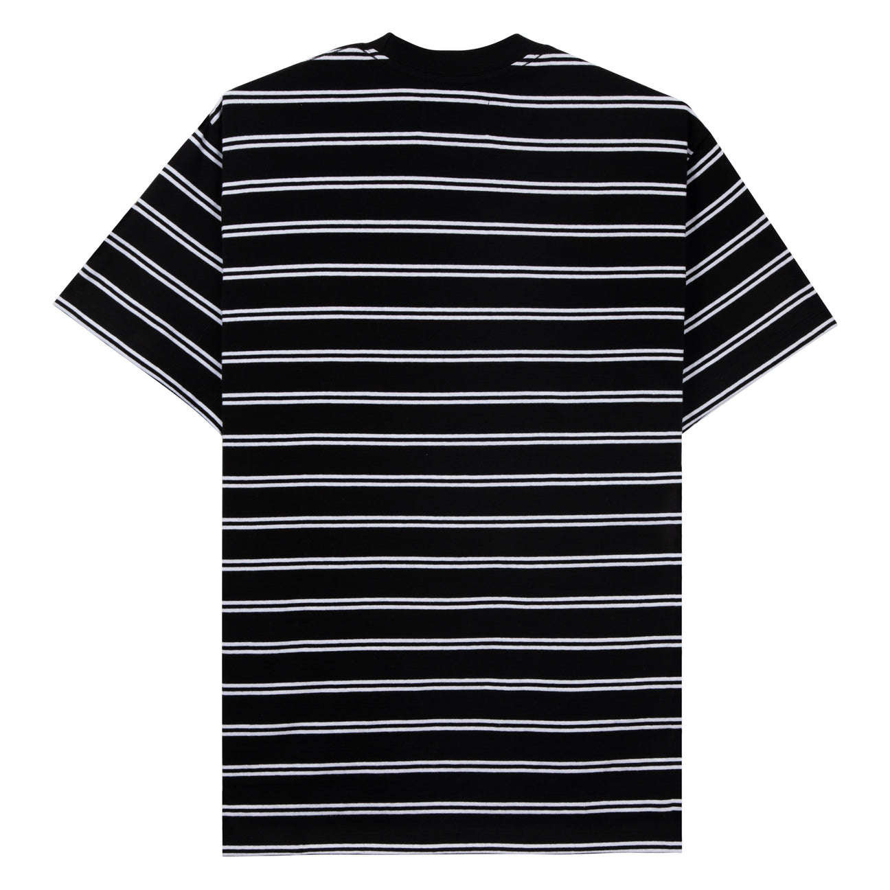Tired Skateboards 'Stamped Stripe Pocket' T-Shirt (Black)