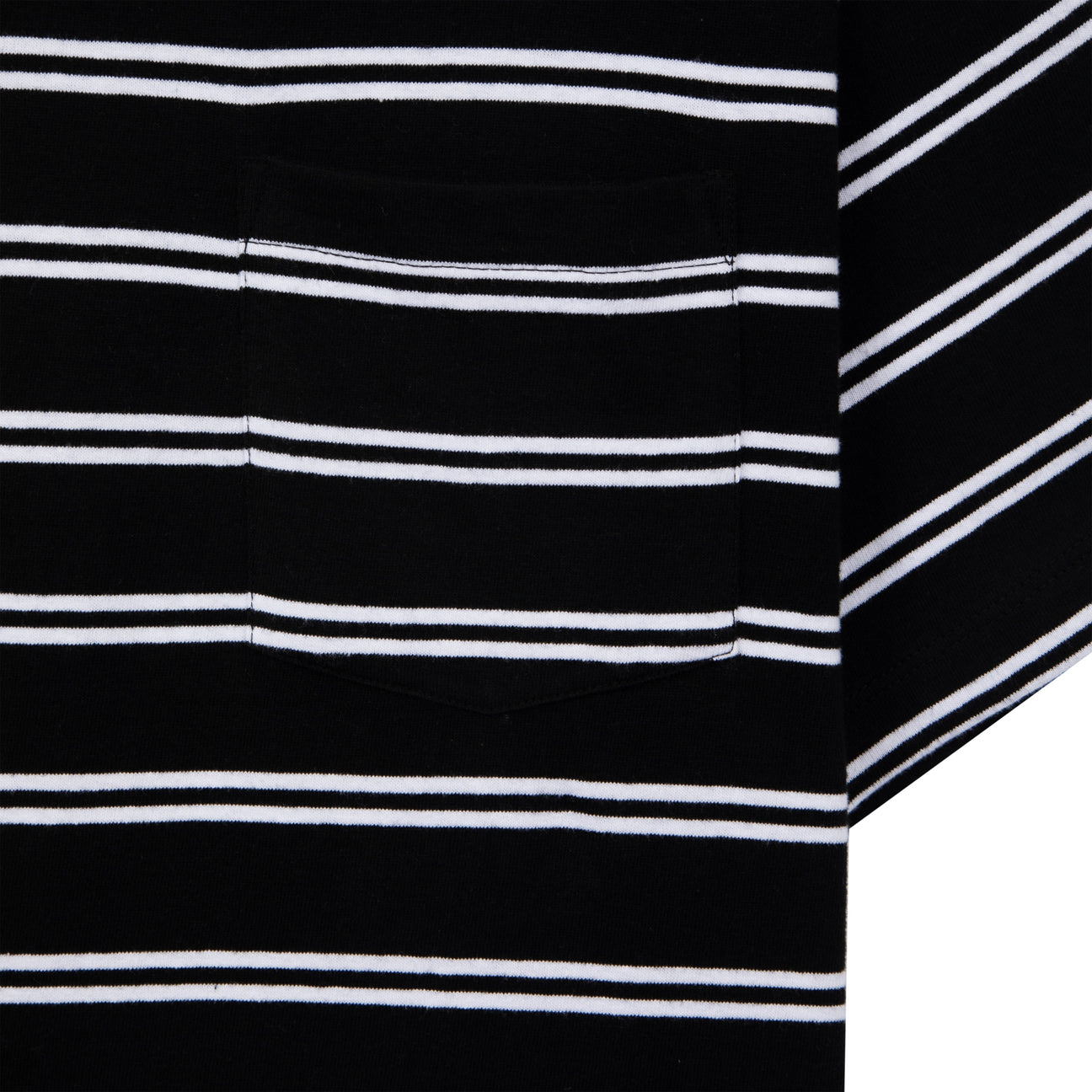Tired Skateboards 'Stamped Stripe Pocket' T-Shirt (Black)
