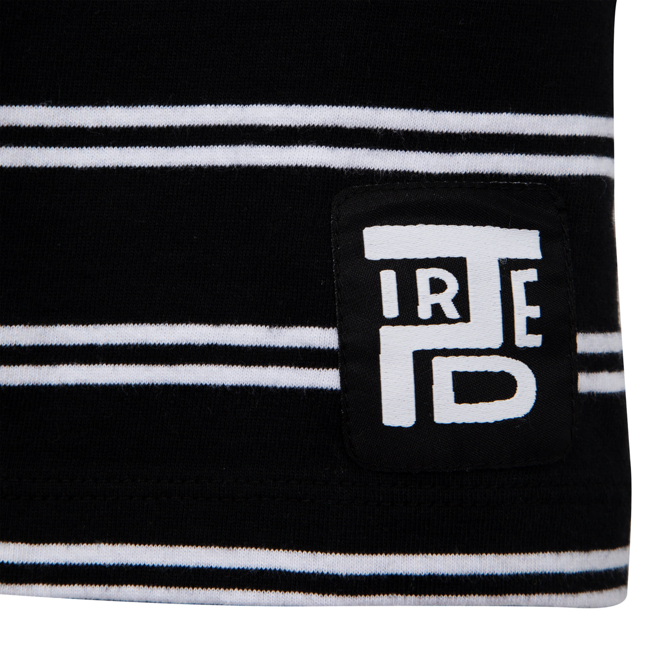 Tired Skateboards 'Stamped Stripe Pocket' T-Shirt (Black)