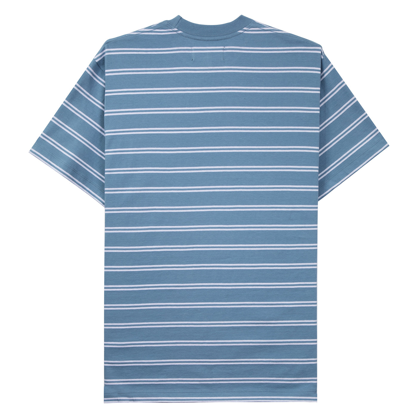 Tired Skateboards 'Stamped Stripe Pocket' T-Shirt (Bright Blue)
