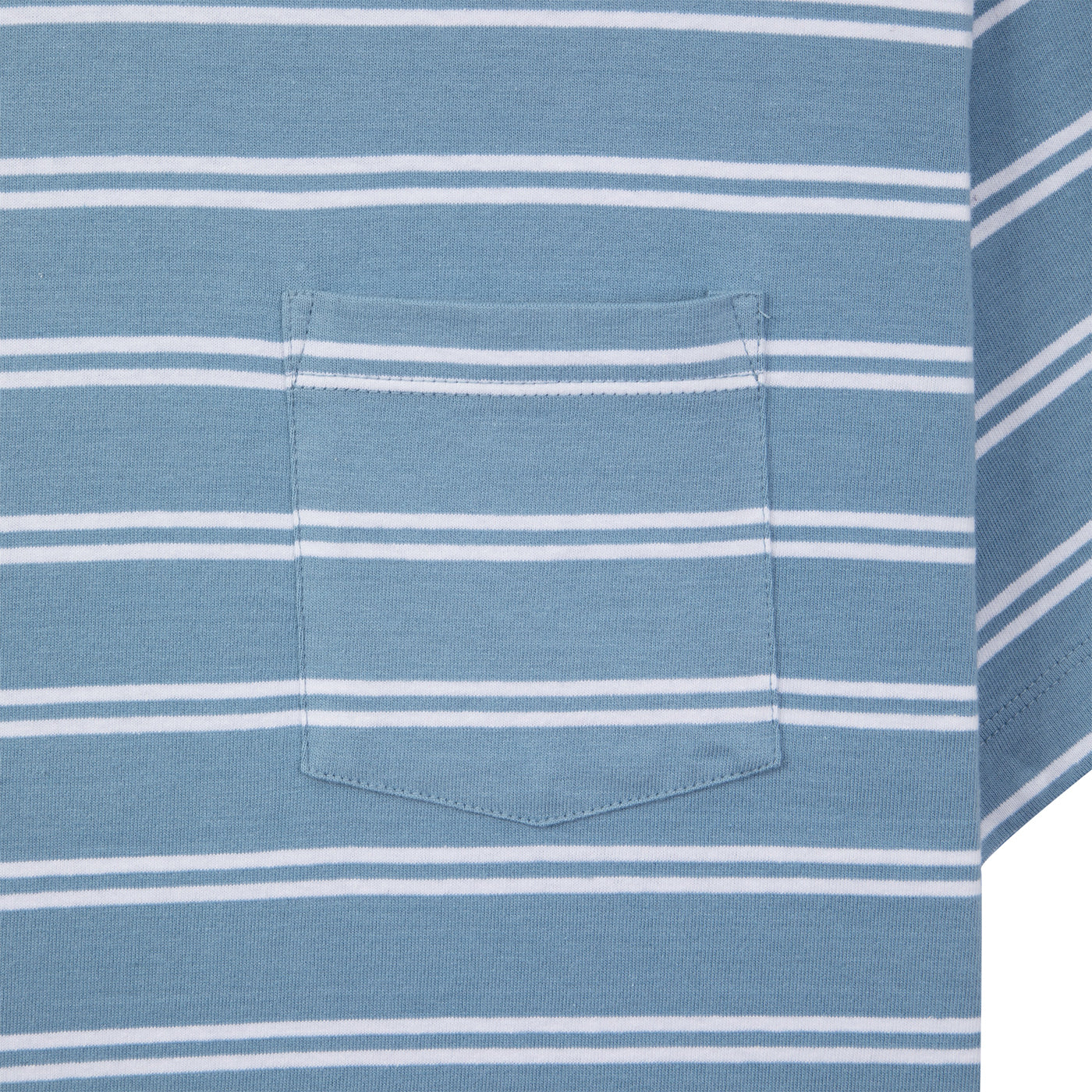 Tired Skateboards 'Stamped Stripe Pocket' T-Shirt (Bright Blue)