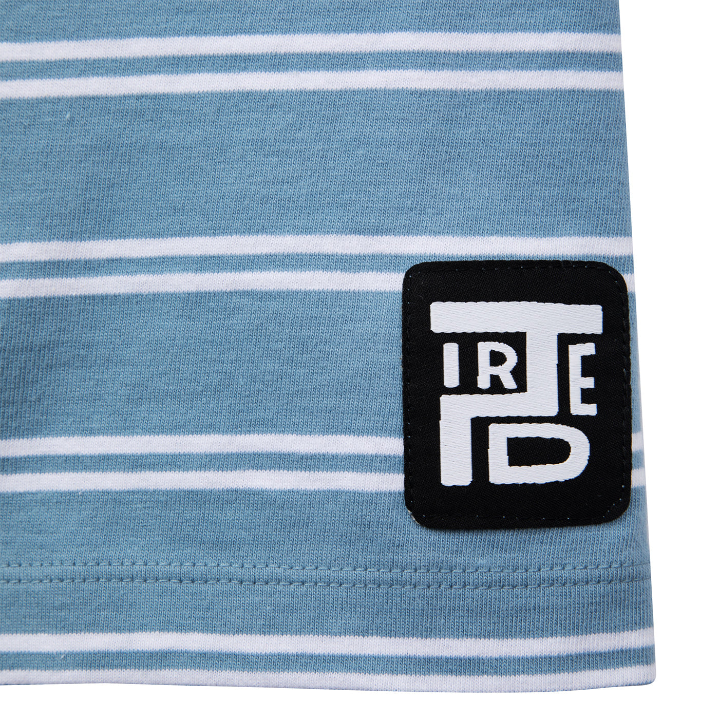 Tired Skateboards 'Stamped Stripe Pocket' T-Shirt (Bright Blue)