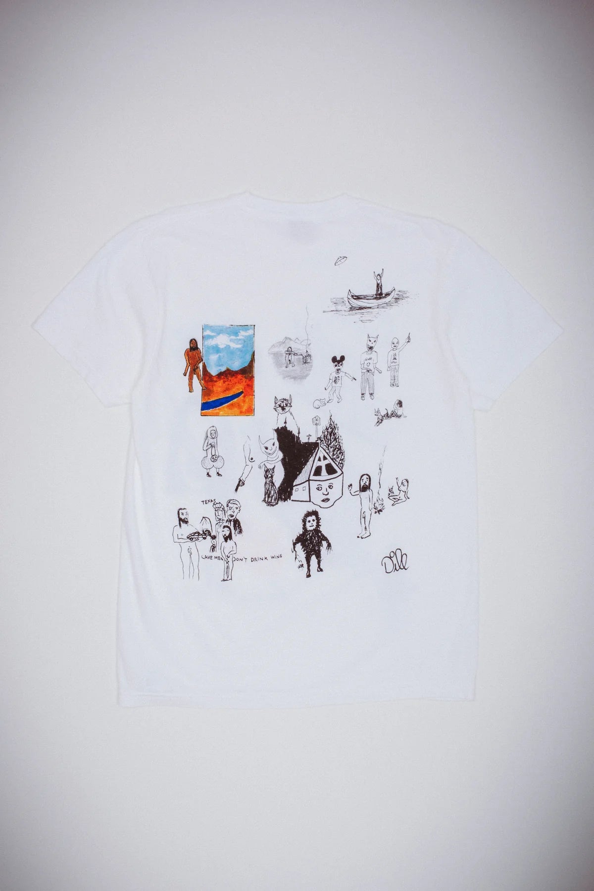 FA WORLD ENTERTAINMENT Dill Drawings Short Sleeve Tee (White)