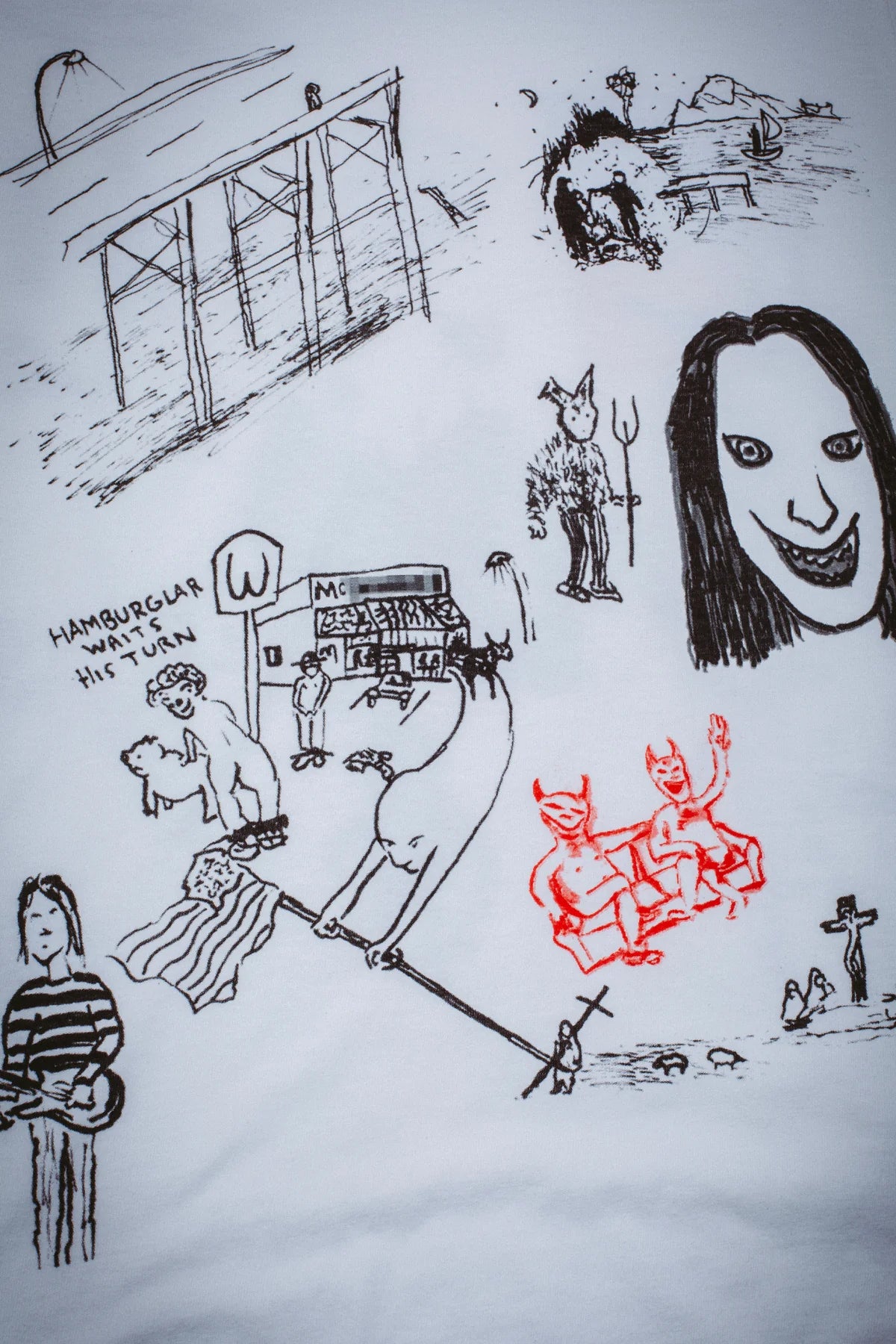 FA World Entertainment 'Dill Drawings' T-Shirt (White)
