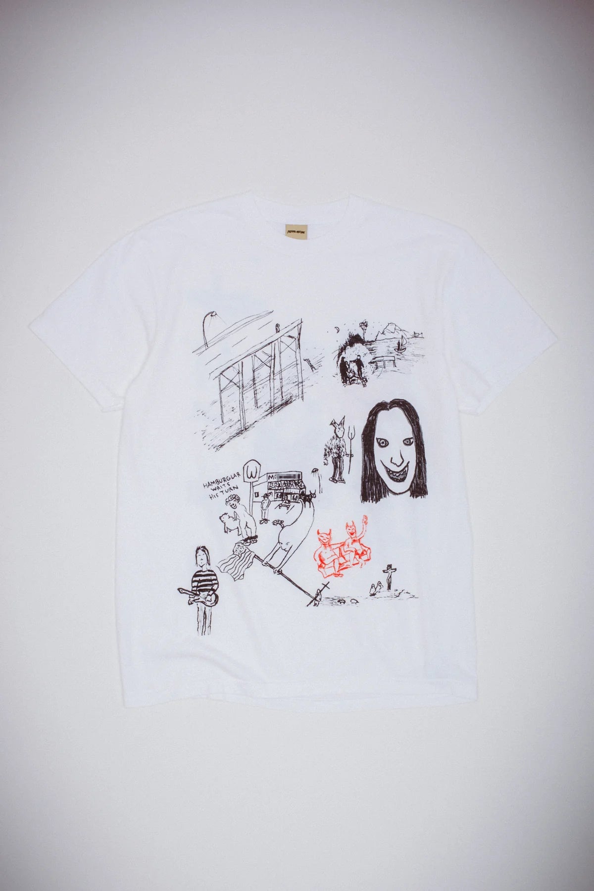 FA WORLD ENTERTAINMENT Dill Drawings Short Sleeve Tee (White)