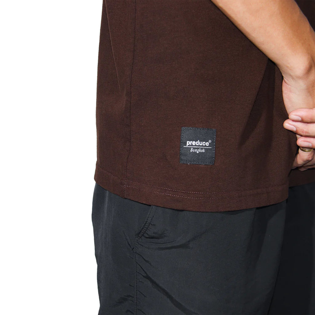 Preduce Skateboards 'TRK Logo' T-Shirt (Chocolate/Wheat)