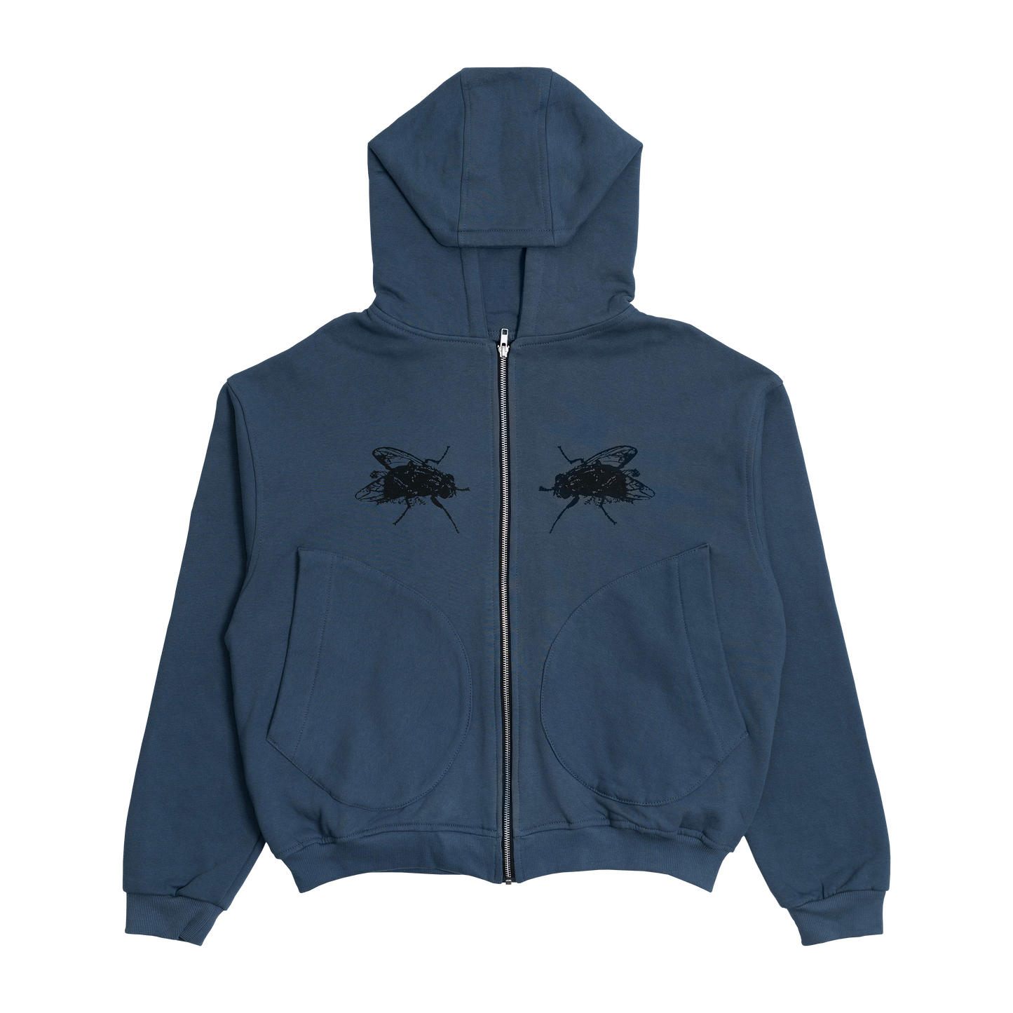 TY Creative War Zip-Up Hoodie (Dusty Blue)