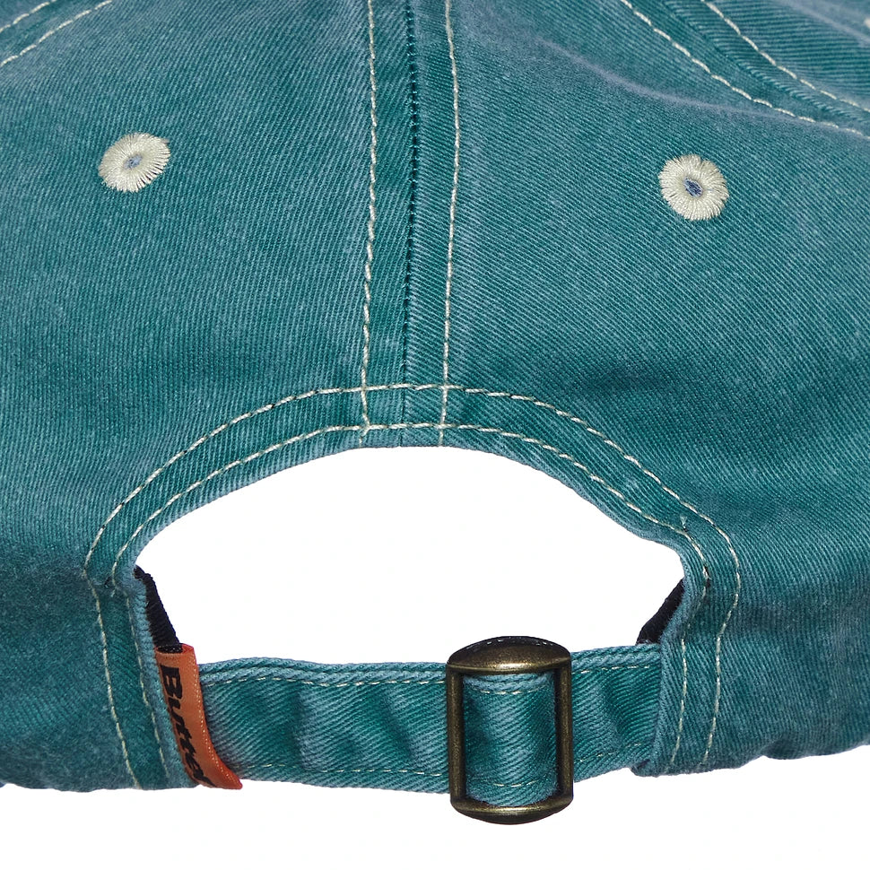 Butter Goods 'Rounded Logo' 6 Panel Cap (Washed Ocean)