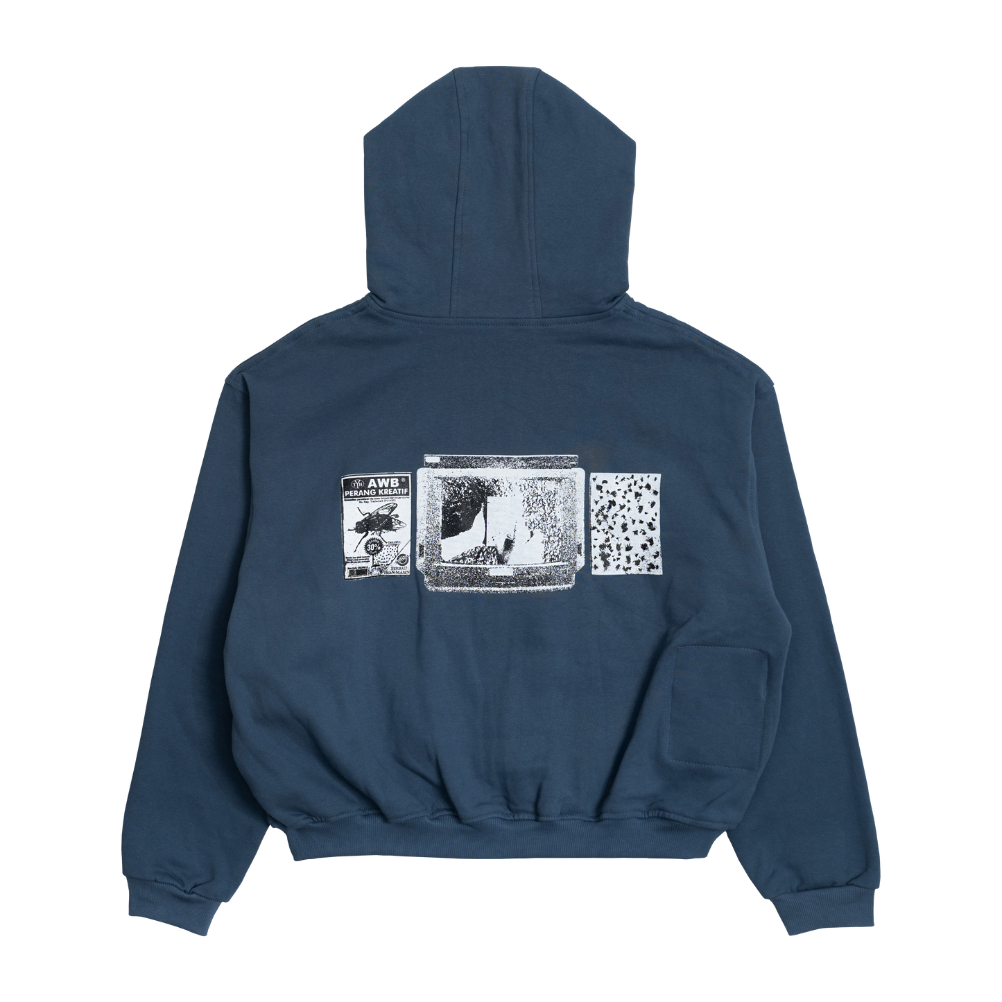 TY Creative War Zip-Up Hoodie (Dusty Blue)