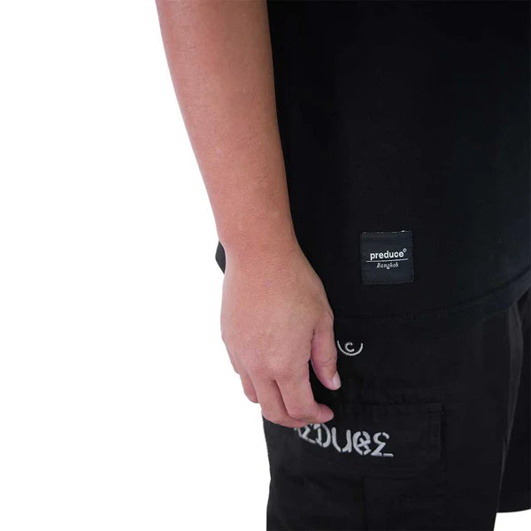 Preduce Skateboards 'Small E Two-Tone Embroidered' T-Shirt (Black/Green/White)