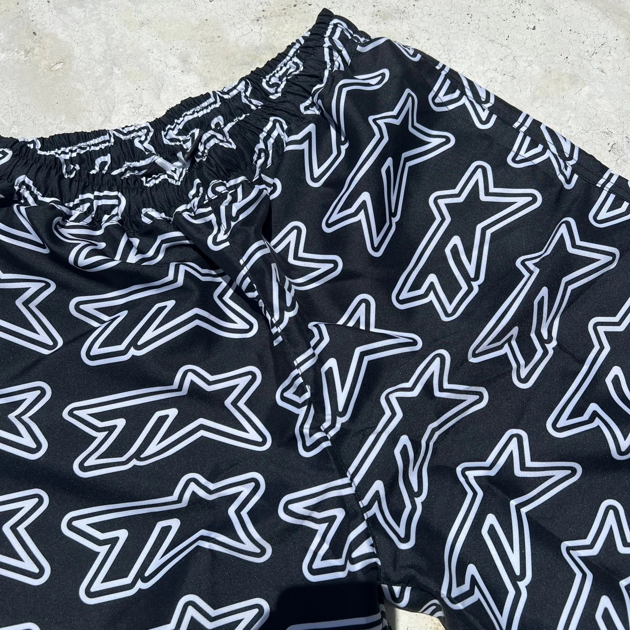 TELEVISI STAR BOARDSHORT :TAGGING 24 TVS BOARD SHORT BLACK/WHITE
