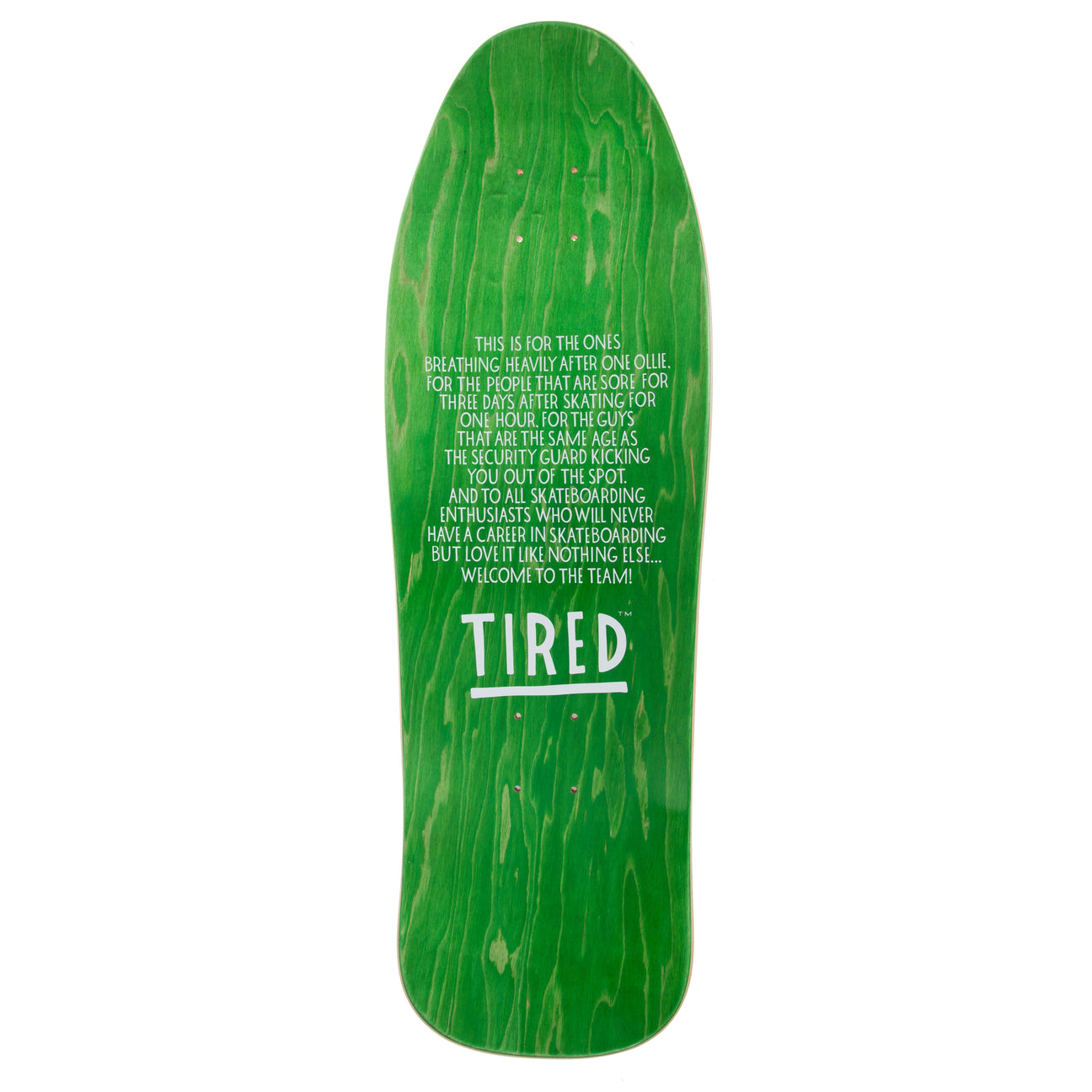 Tired Skateboards 9.53" 'Tired Board (Shaped) Lancen Skateboard' Deck