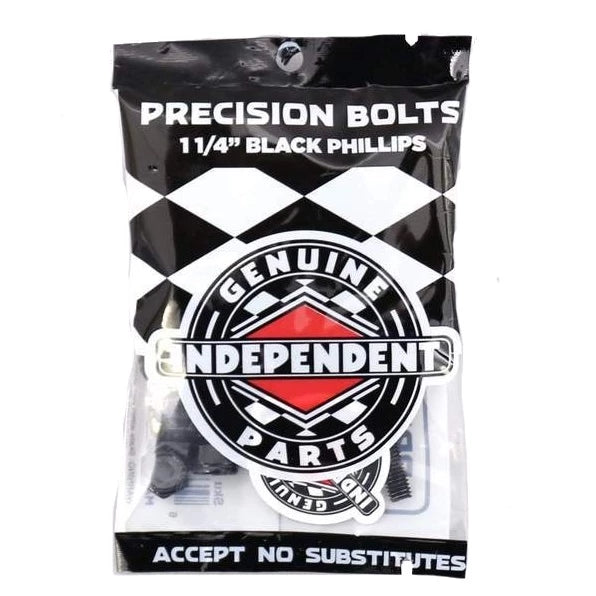 Independent Phillips Cross Bolt Black Nuts and Bolts 1.25" Hardware
