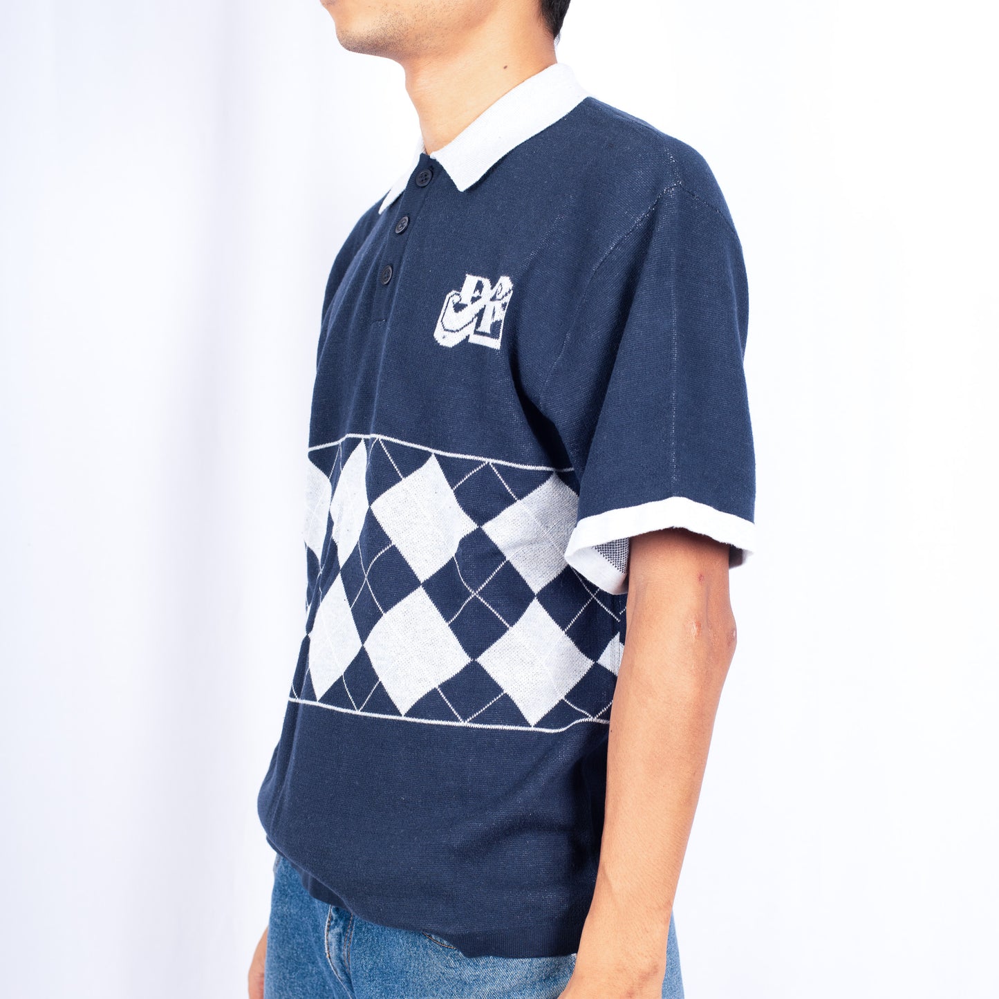 Pass~Port: Tilde Stamp Knit Polo (NAVY)