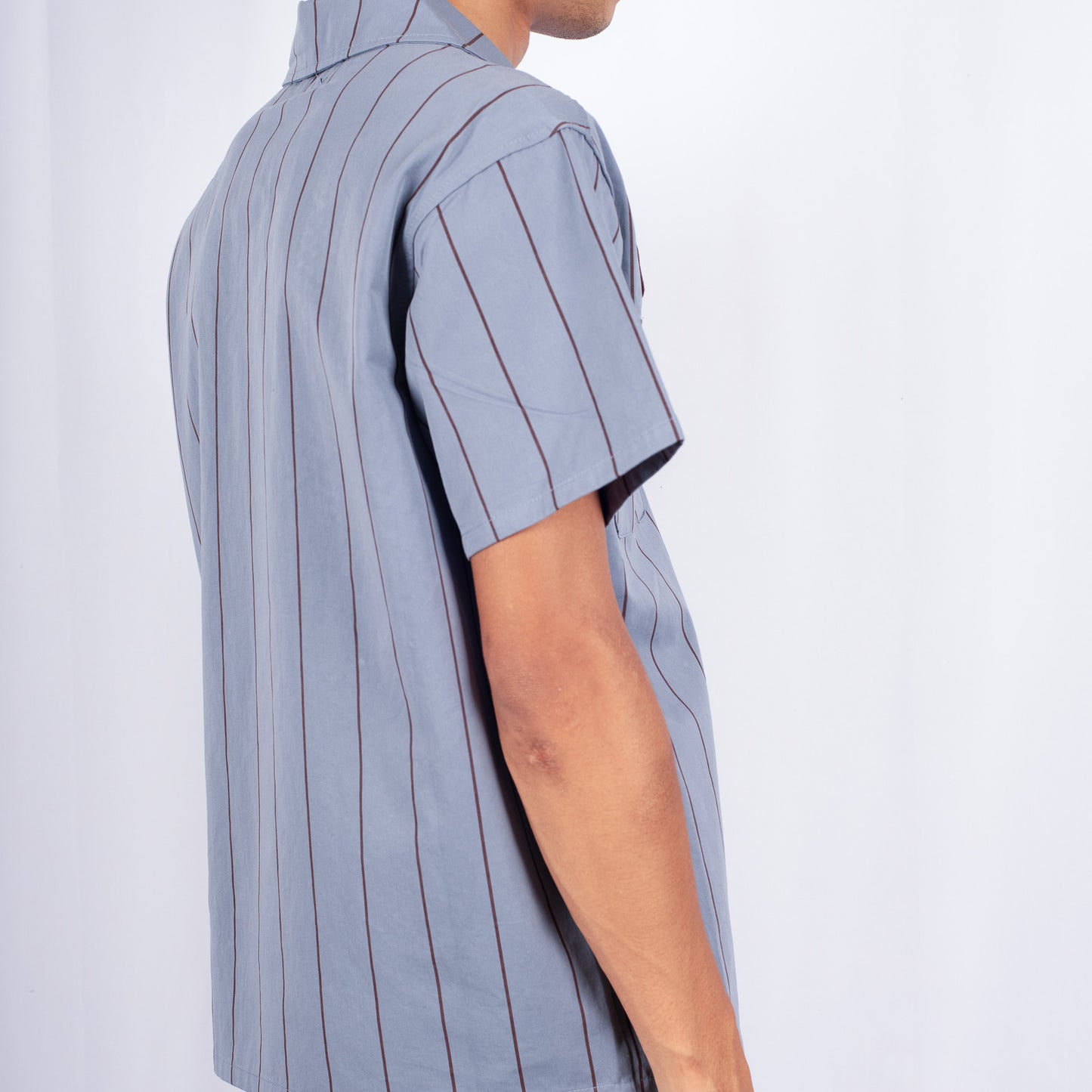 Pass~Port 'Striped Casual' T-Shirt (Light Blue)
