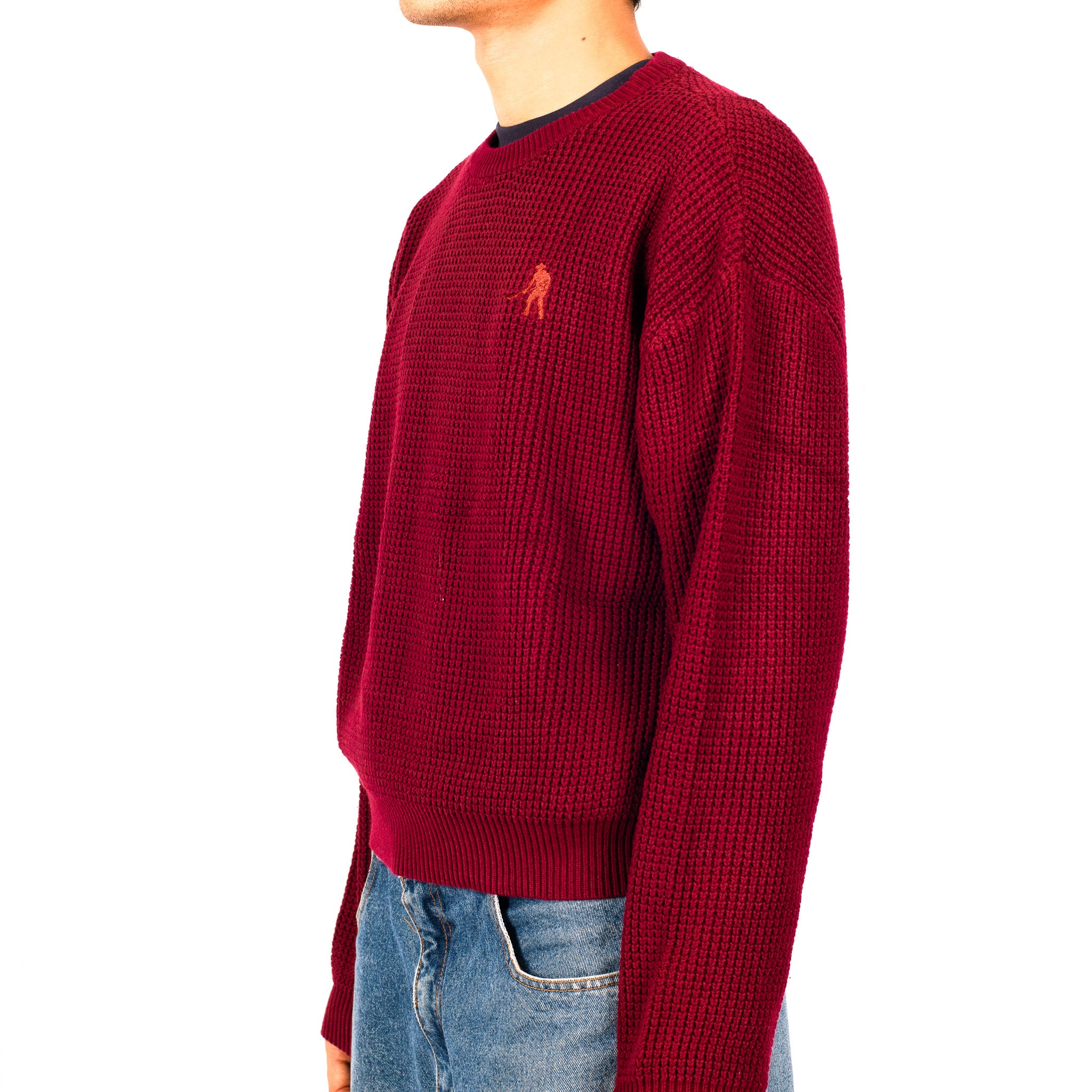 Pass~Port 'Organic Cotton Waffle Knit Sweater' Sweater (Maroon)