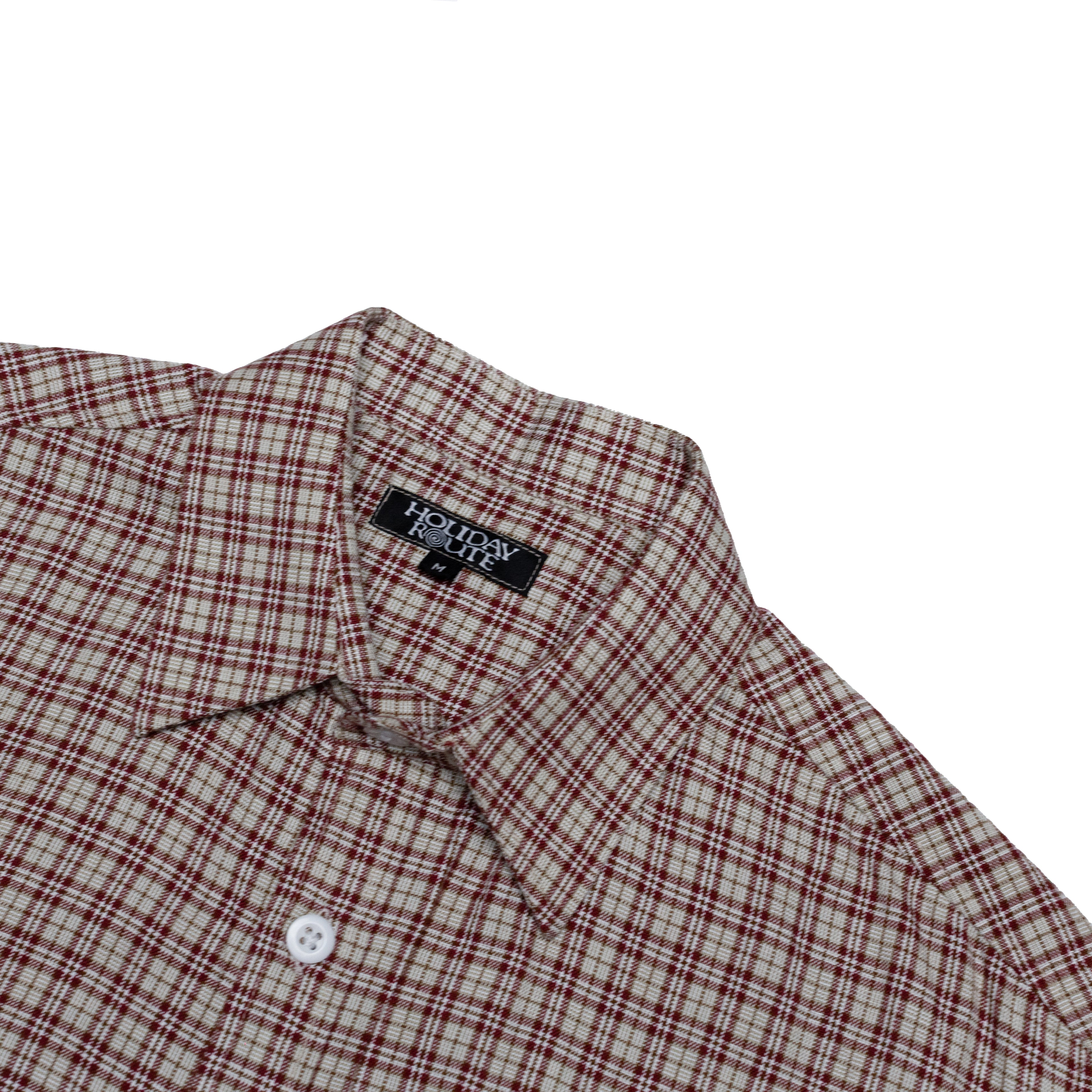 Holiday Route 'Texture Pocket' Button Up Shirt (Red/Cream)