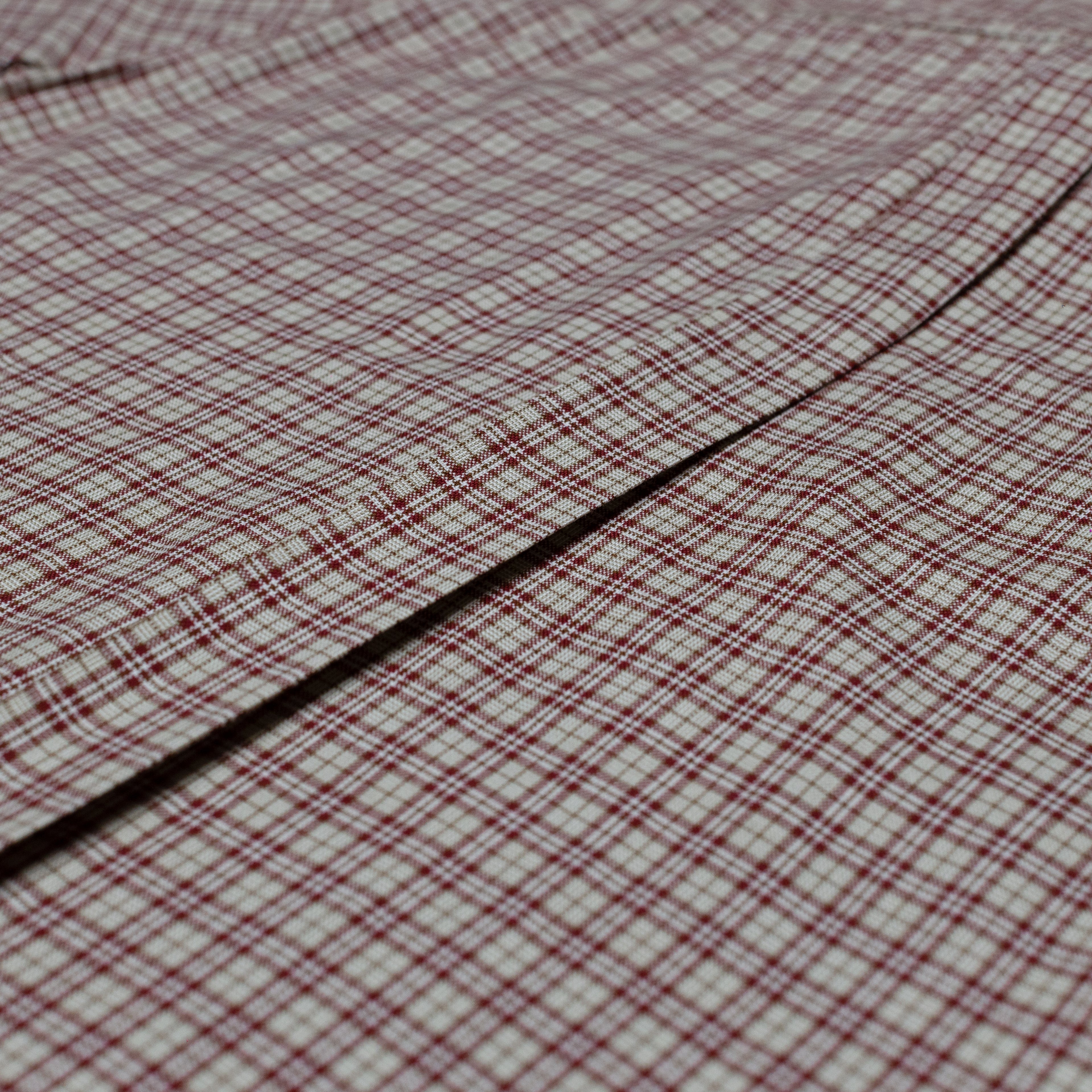 Holiday Route 'Texture Pocket' Button Up Shirt (Red/Cream)