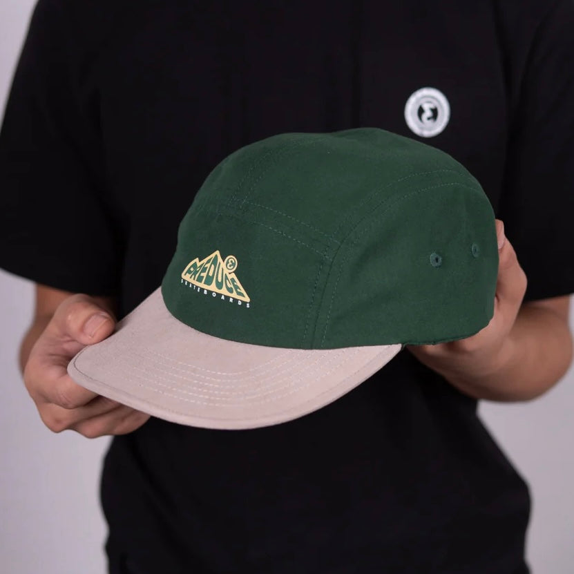Preduce "Camping" Racer 5 Panel Cap (Forest Green / Wheat)