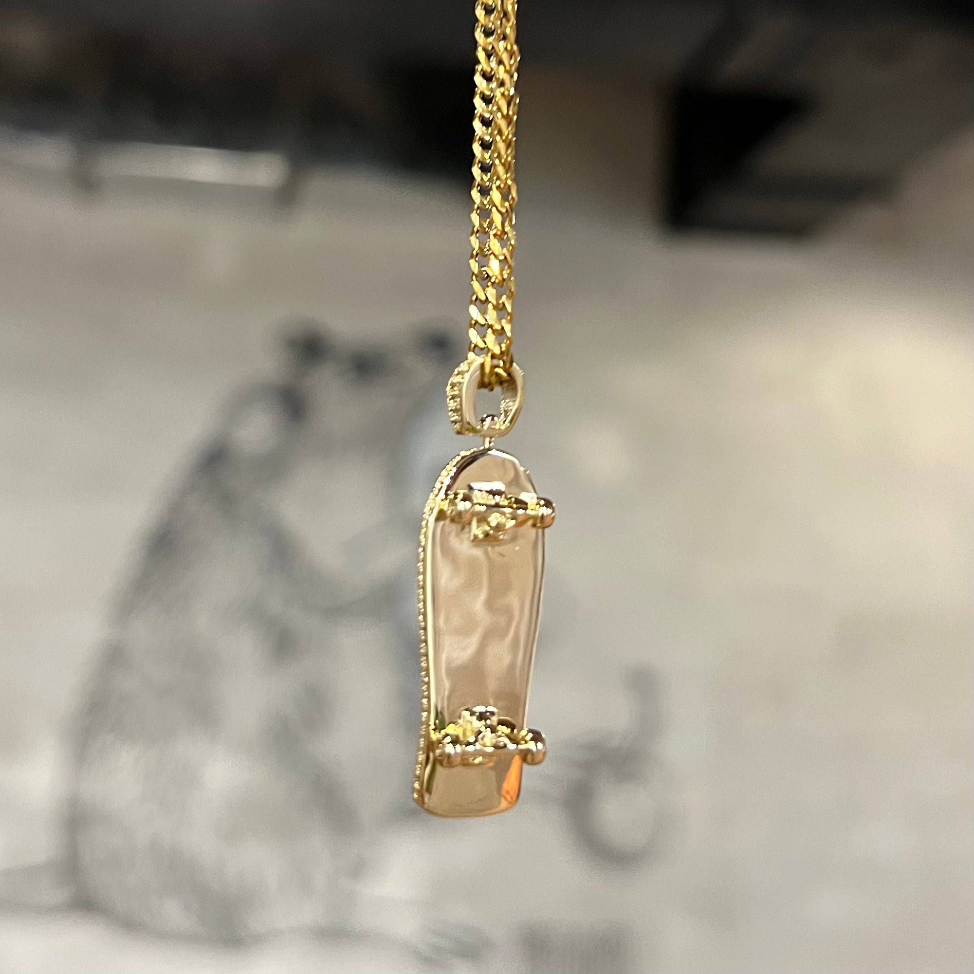Manneq 'Iced Out Old Skool' Necklace (Gold)