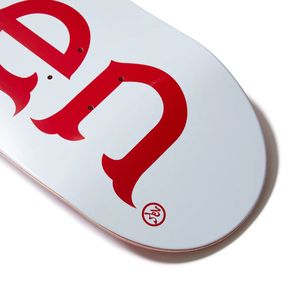 Evisen 8.5" 'Evi-Logo' Deck (White/Red)