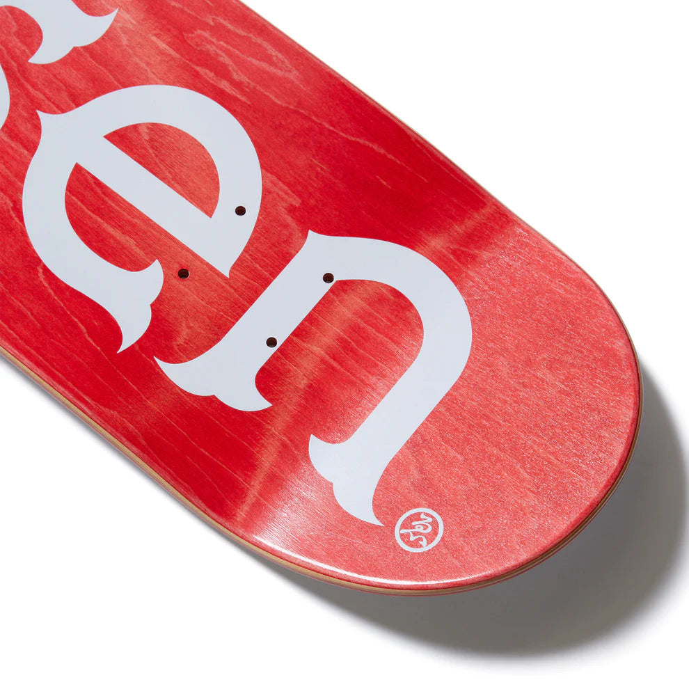 Evisen 8.5" 'Evi-Logo' Deck (White/Red)