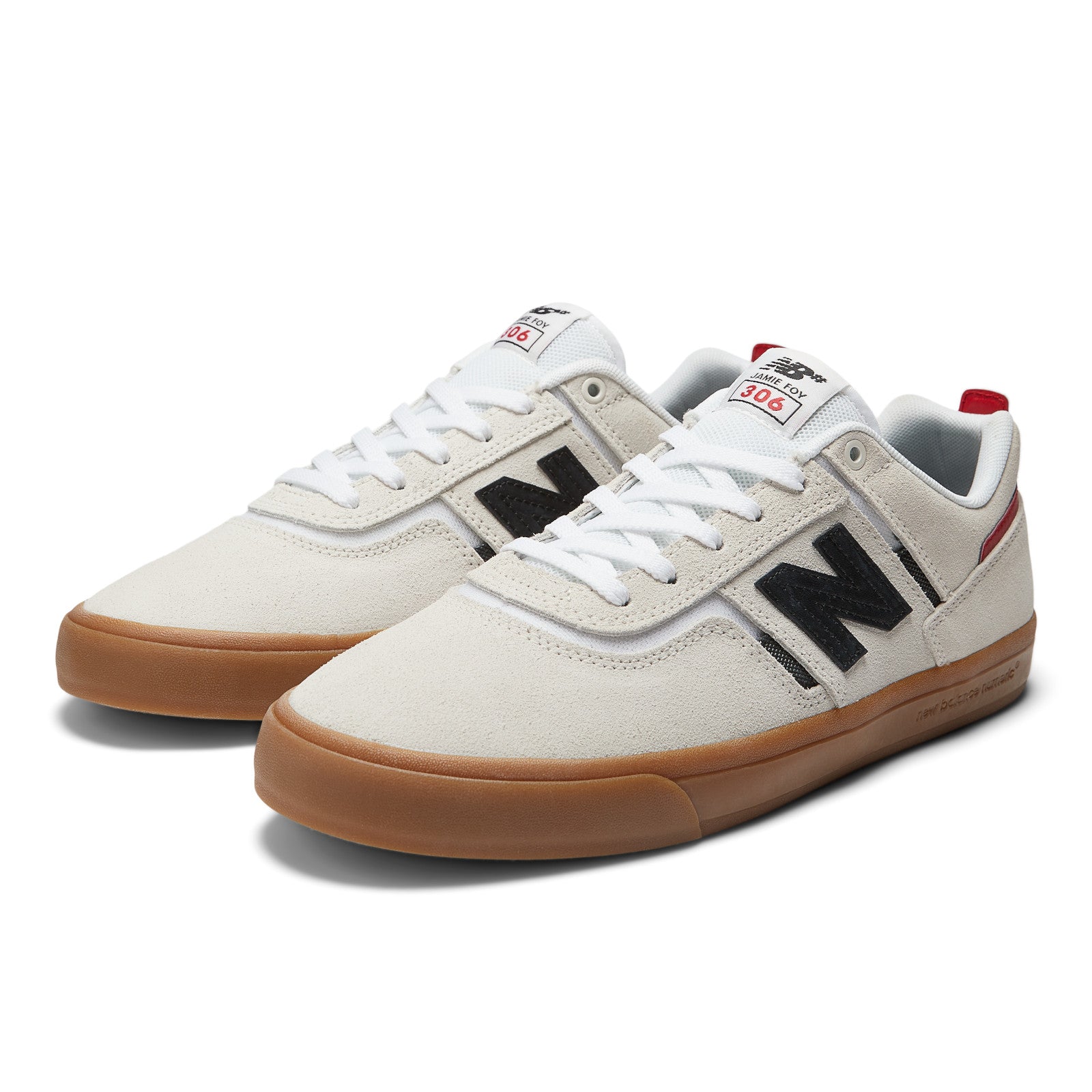 New Balance Numeric '306' Shoes (White/Brown/Beige)