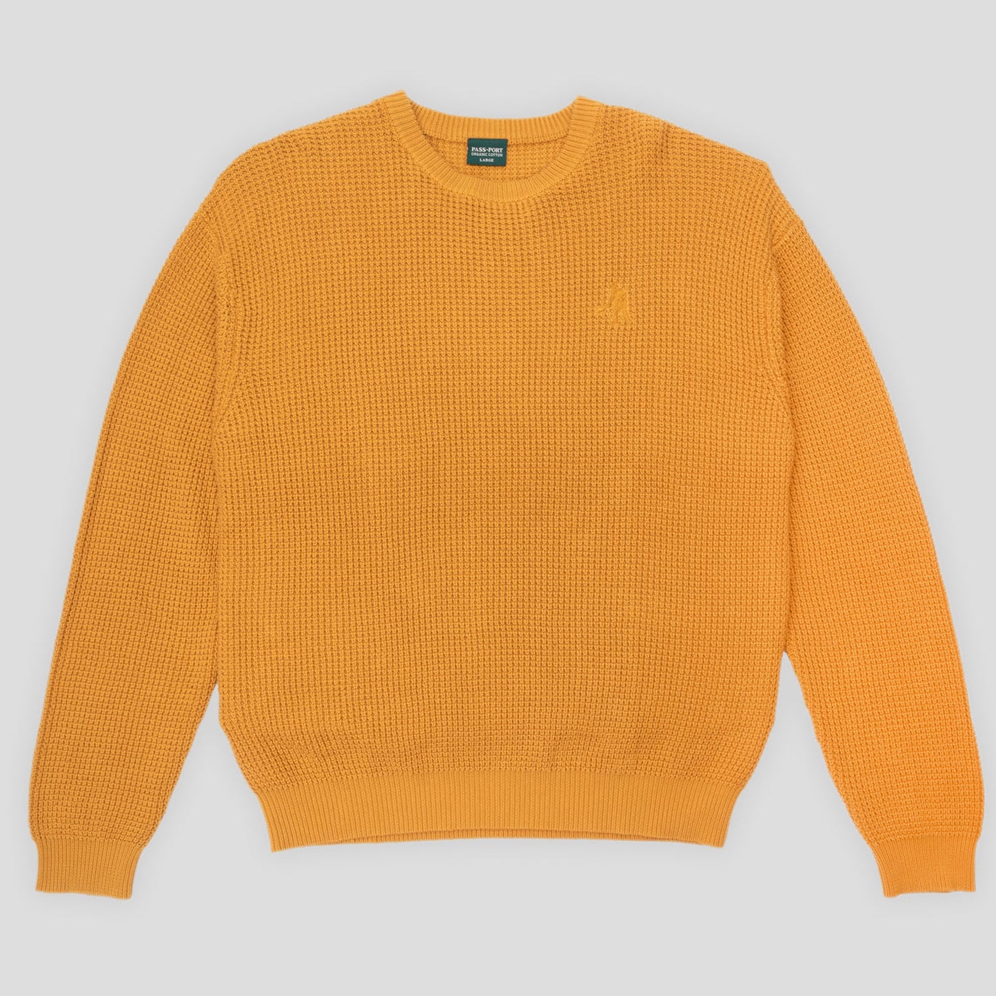 Pass~Port 'Organic Cotton Waffle Knit' Sweater (Marigold)