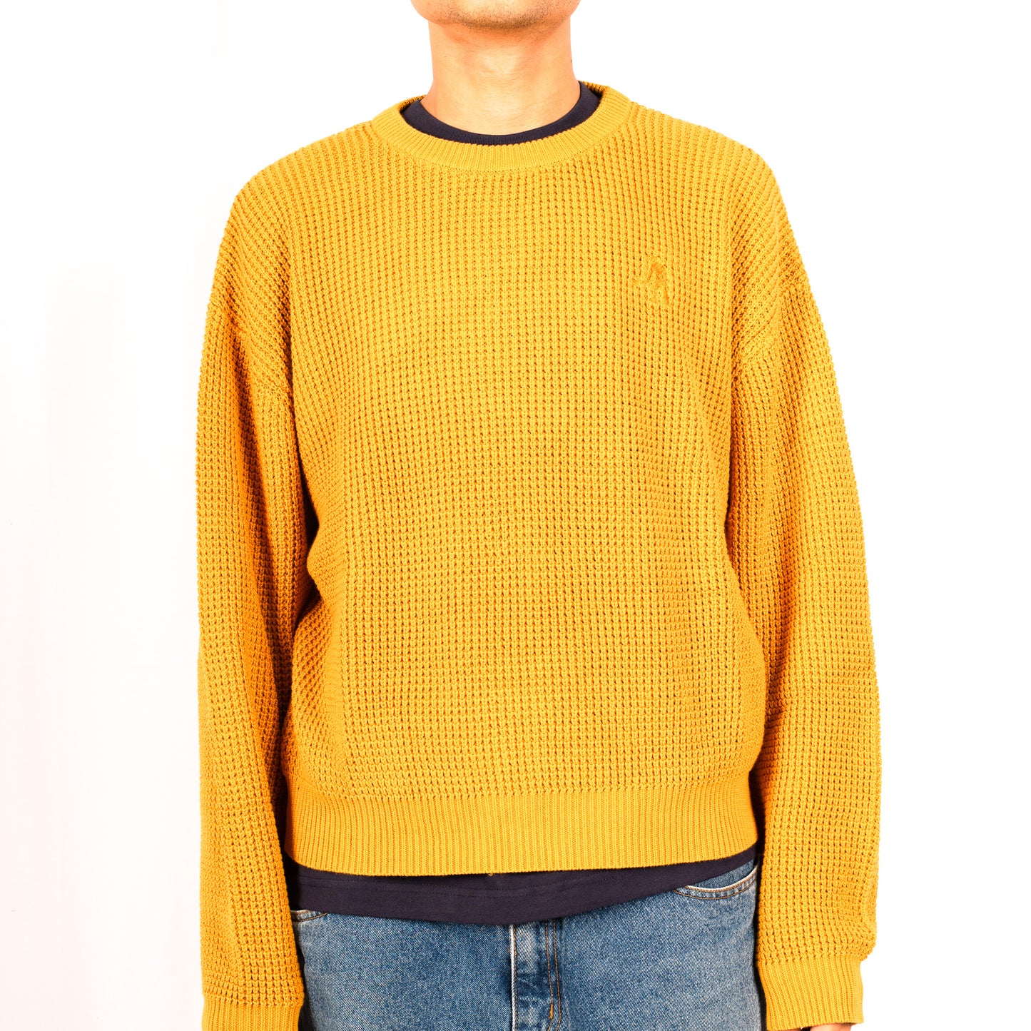 Pass~Port 'Organic Cotton Waffle Knit' Sweater (Marigold)