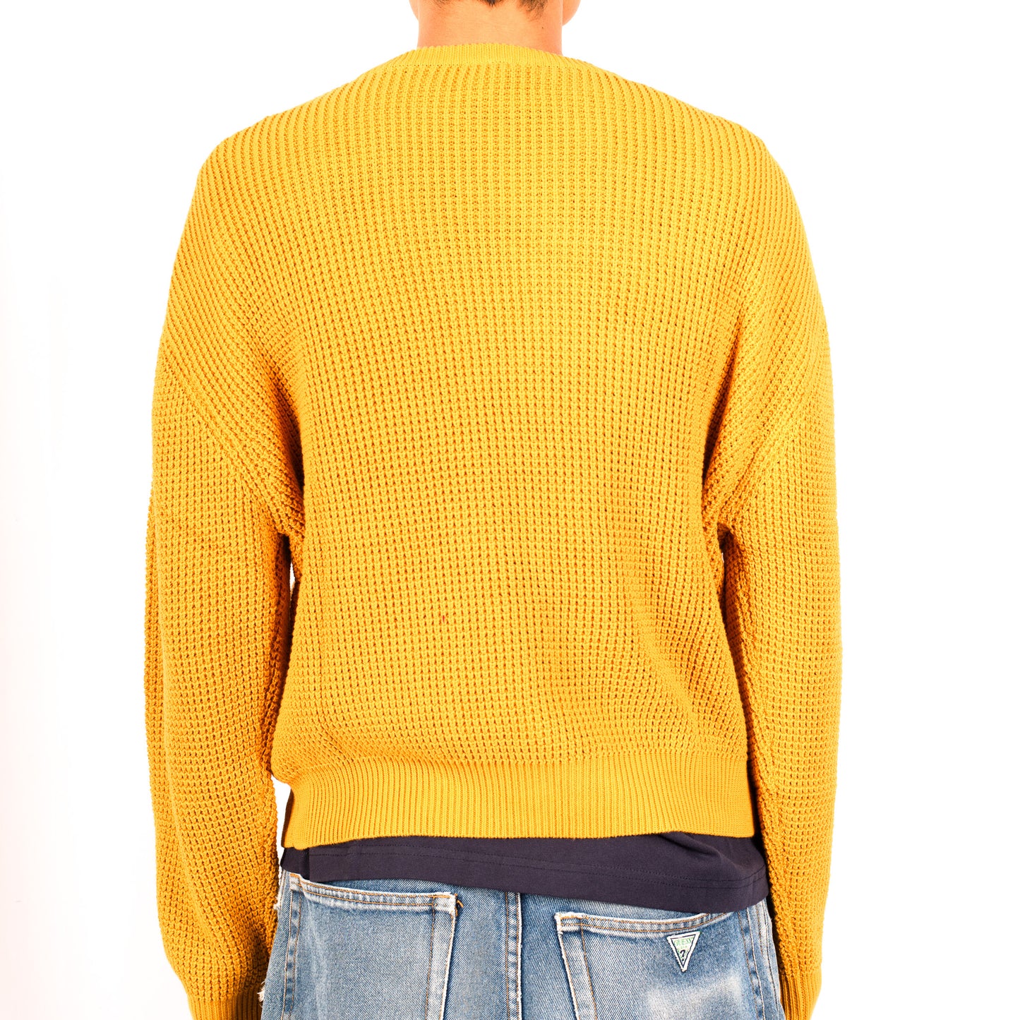 Pass~Port 'Organic Cotton Waffle Knit' Sweater (Marigold)
