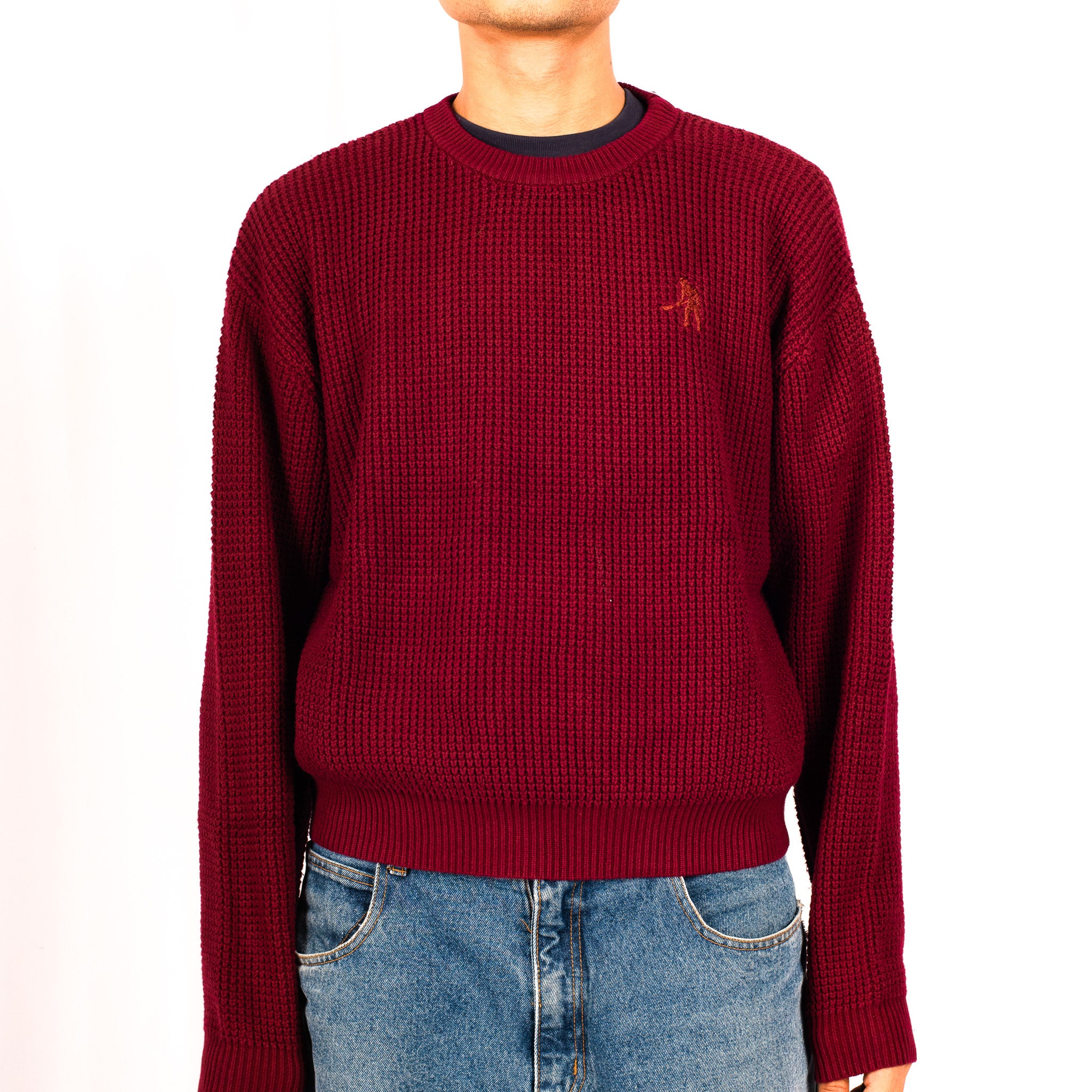 Pass~Port 'Organic Cotton Waffle Knit Sweater' Sweater (Maroon)