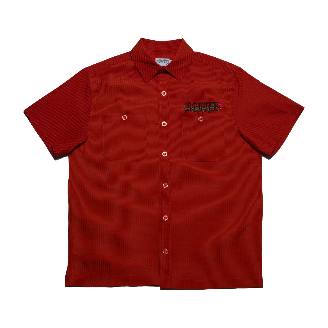 HODDLE THORN SEERSUCKER SHIRT - RUST