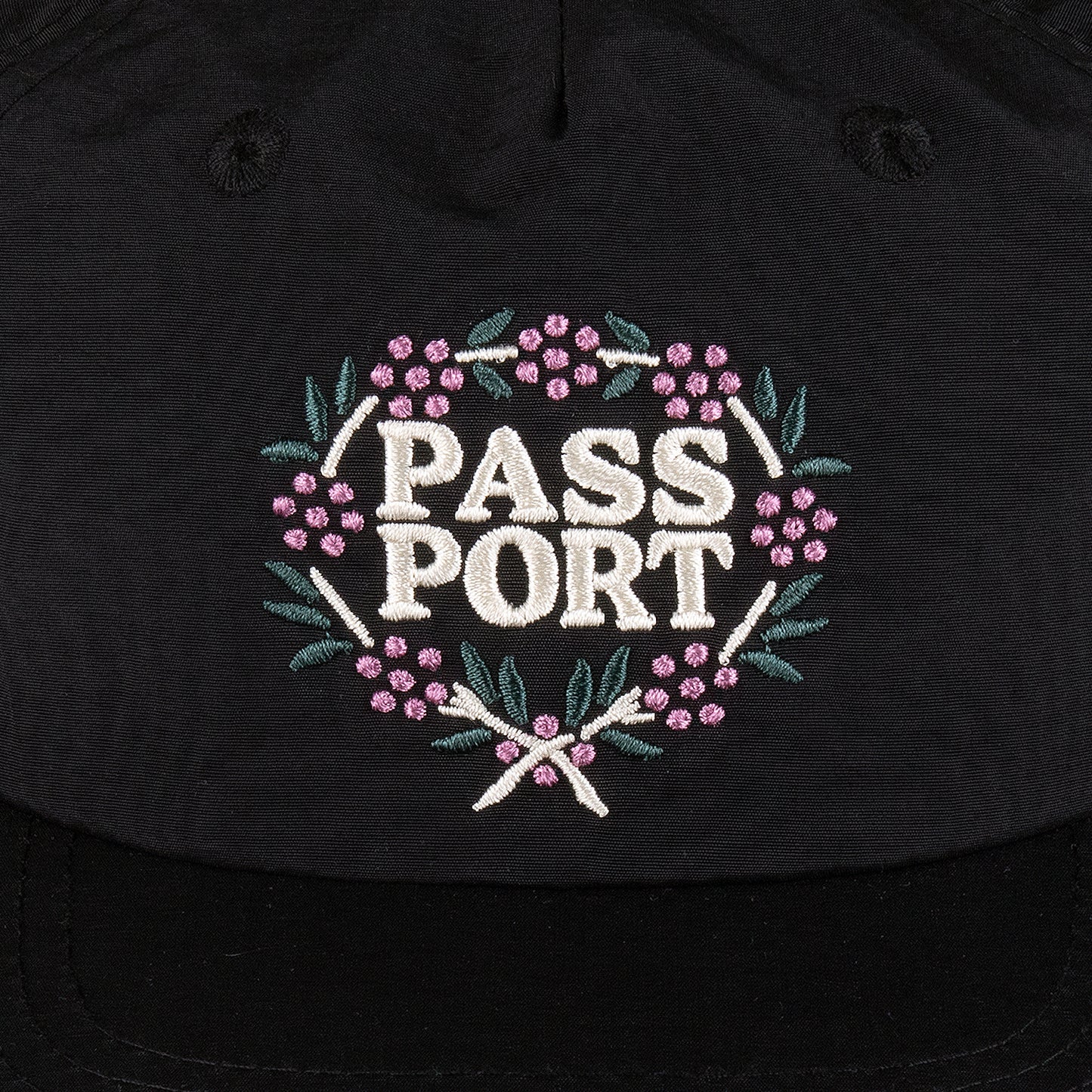 Pass~Port: Wattle RPET Workers Cap (BLACK/OFFWHITE)