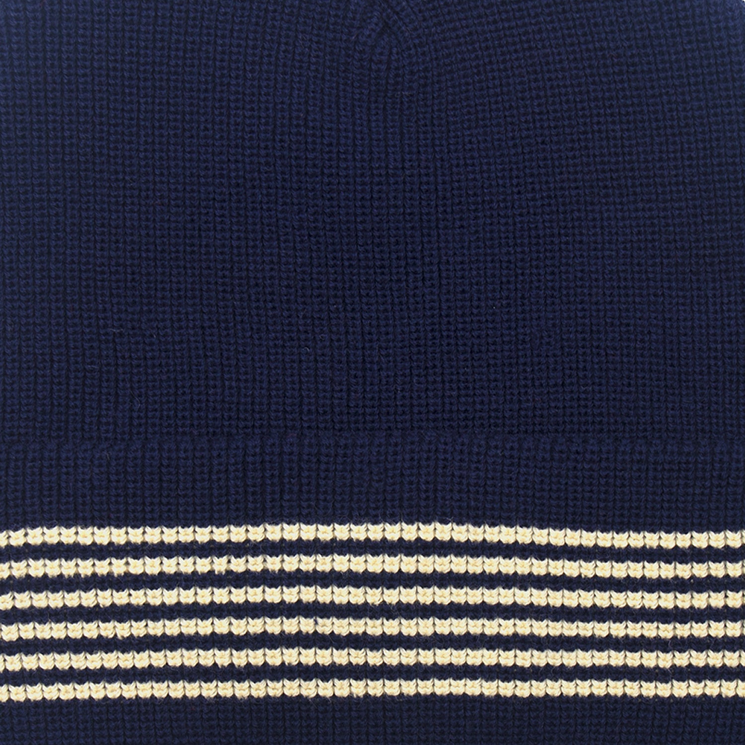 Pass~Port 'Organic Cotton Stripe Knit' Beanie (Navy/Cream)