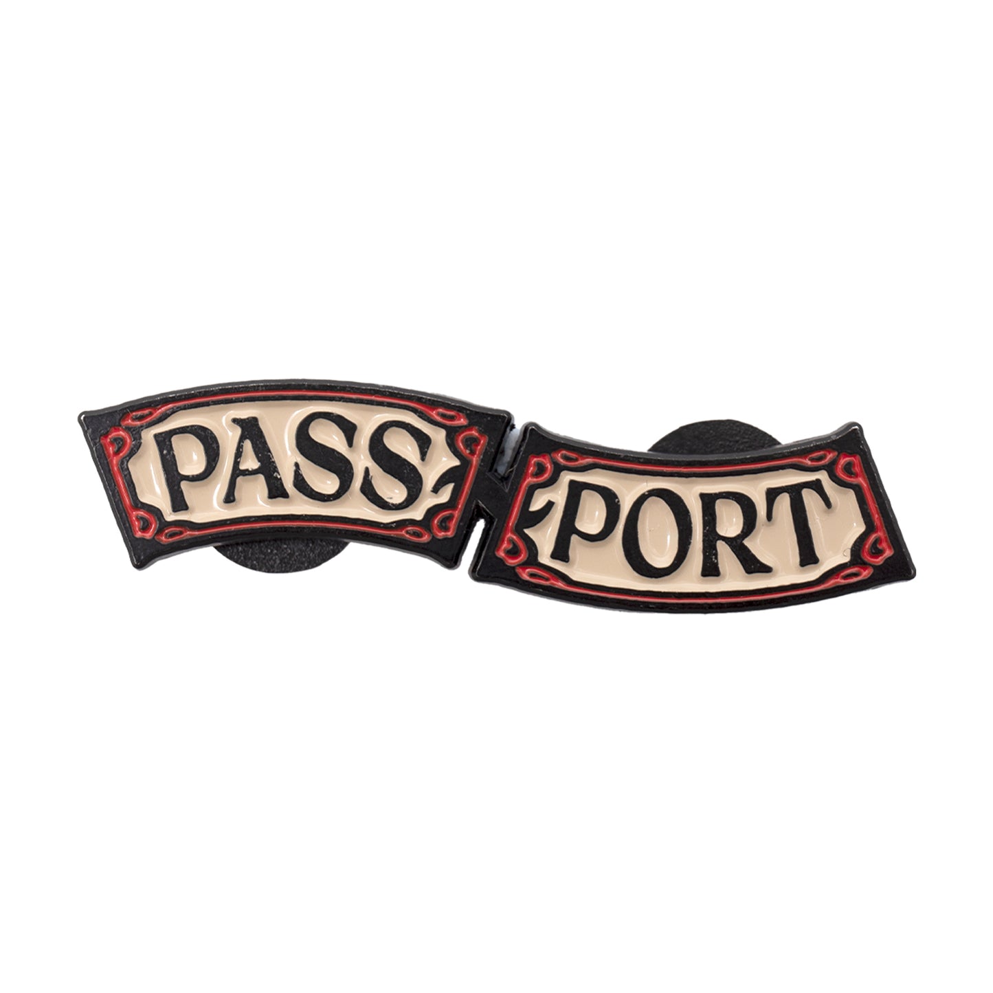 Pass~Port Red Flag Pin