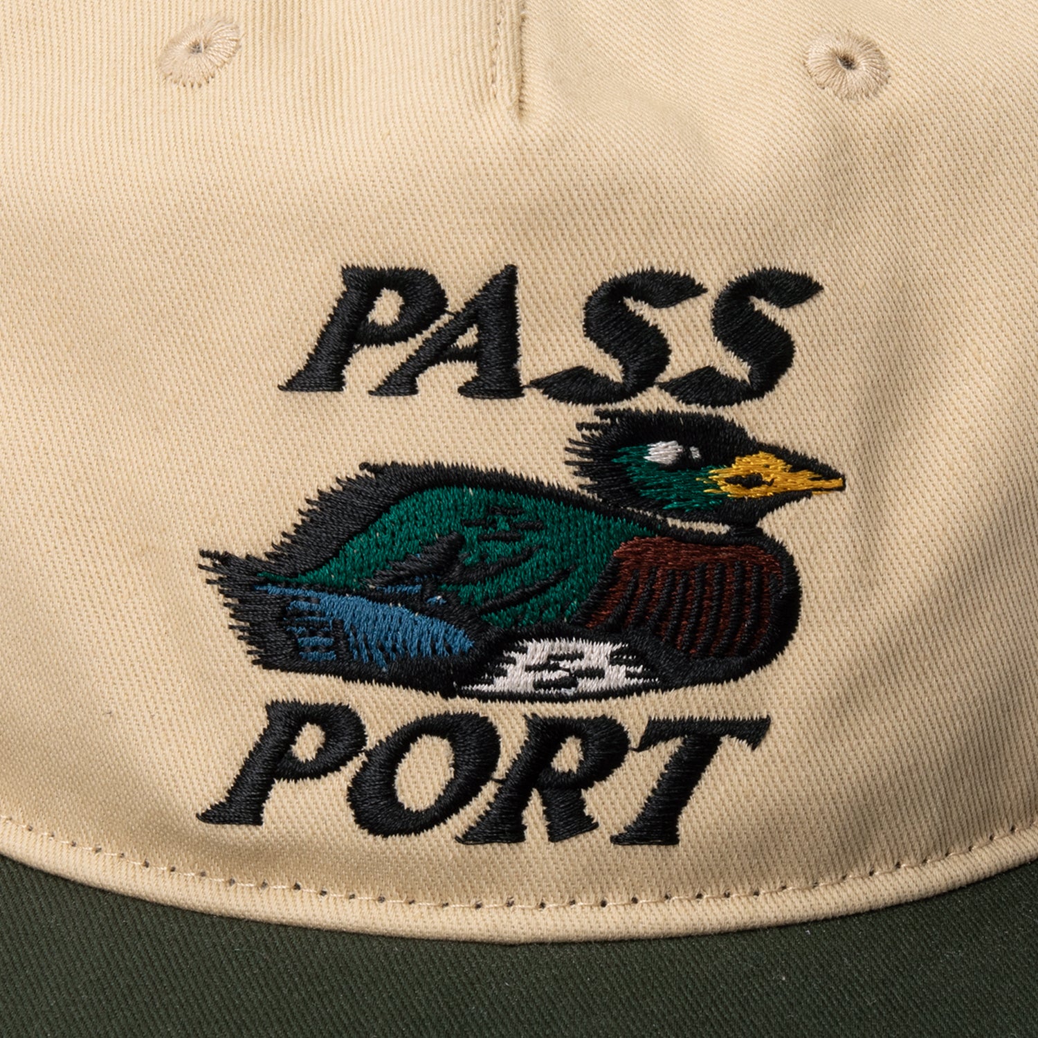 Pass~Port 'Fast Duck Workers' Trucker Cap (Cream/Elm)