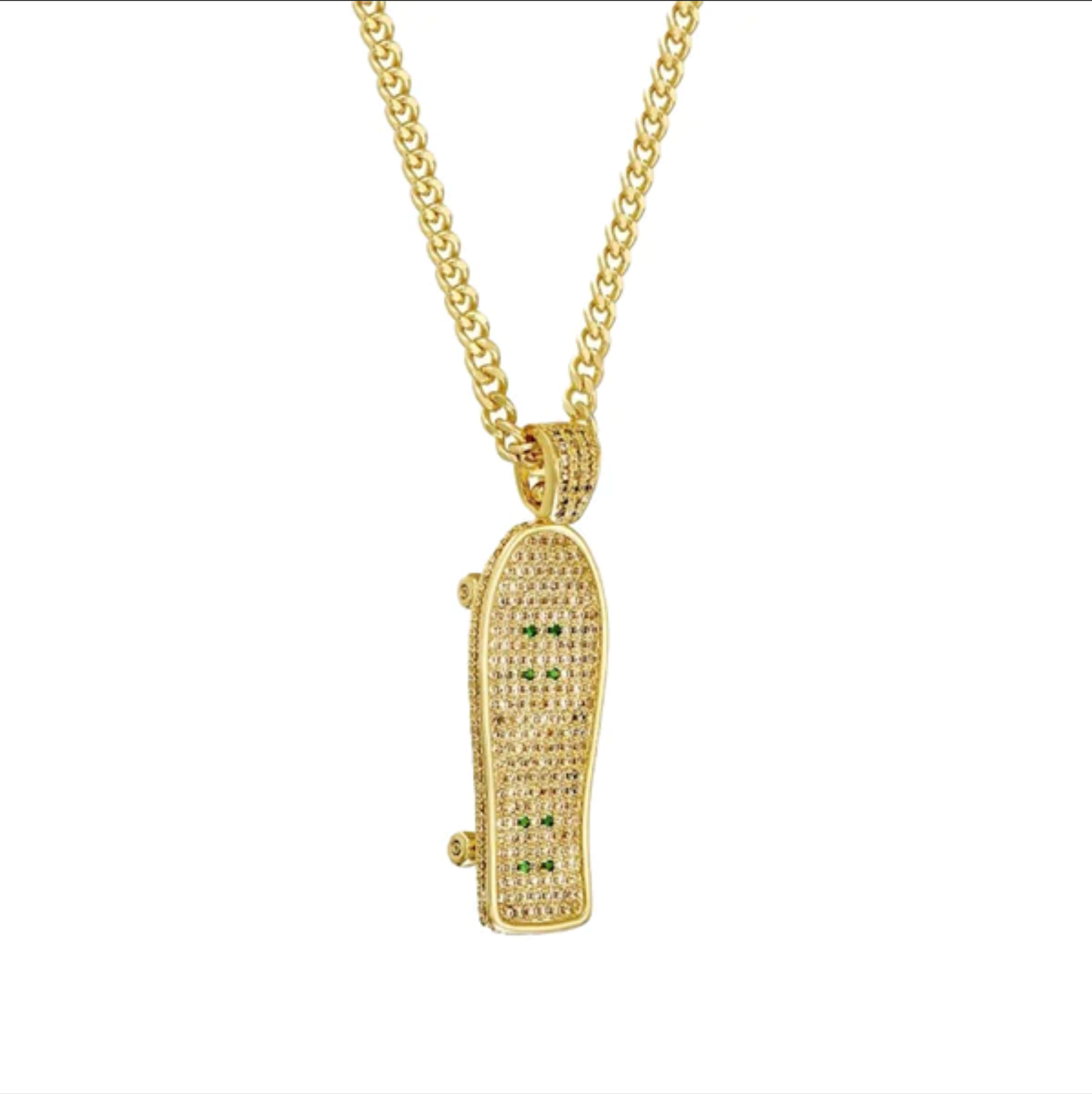 Manneq 'Iced Out Old Skool' Necklace (Gold)