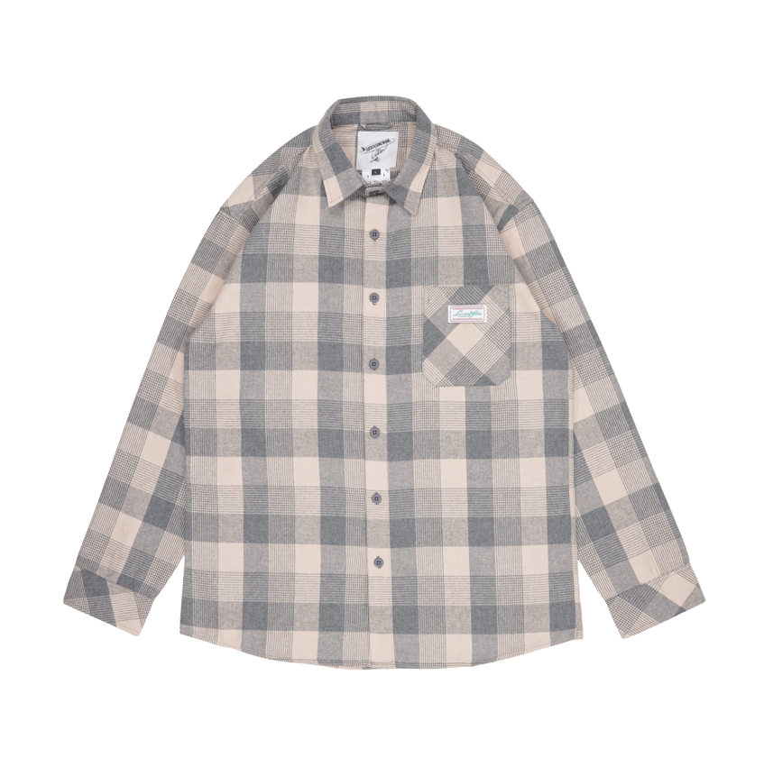 Lucas & Sons Flannel Shirt (Grey/Cream)