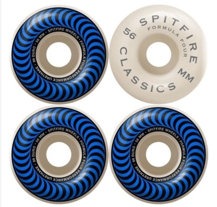 Spitfire Formula Four Classic Blue 56mm/101a Skateboarding Wheels
