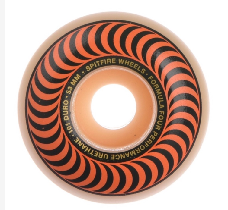Spitfire Formula Four Classic Orange 53mm/101a Skateboarding Wheels