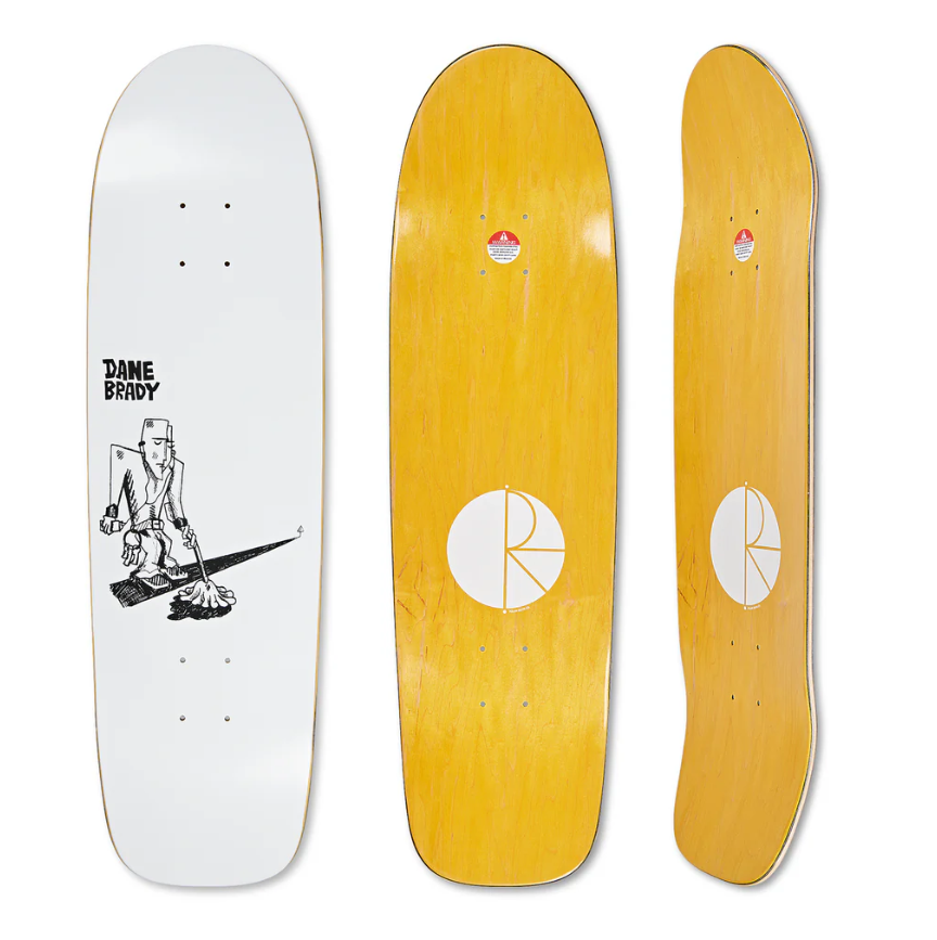 Polar Surf Jr 8.75" Dane Brady 'Mopping Surf Jr.' Deck (White)