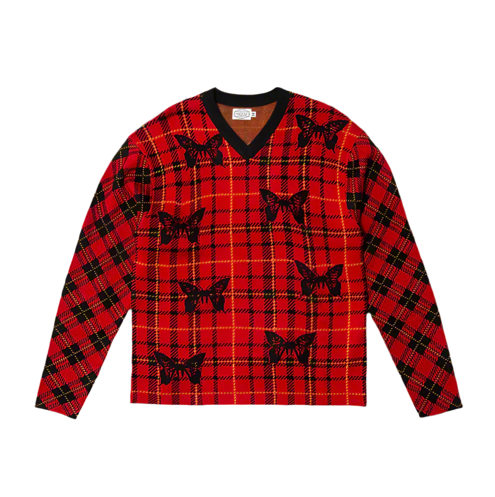 Hoddle Skateboards 'Butterfly' Plaid Knit