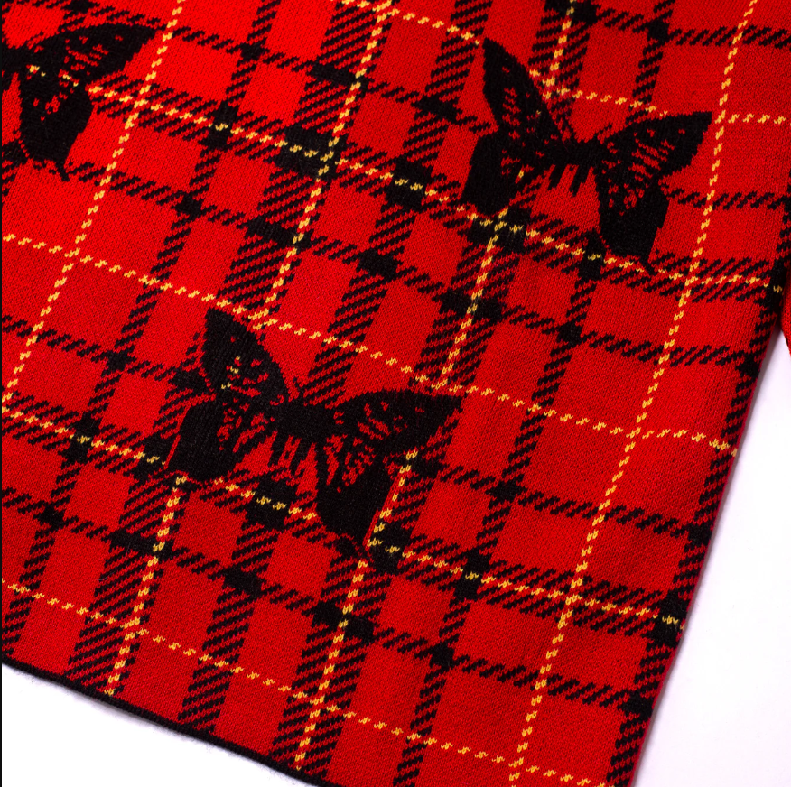 Hoddle Skateboards 'Butterfly' Plaid Knit